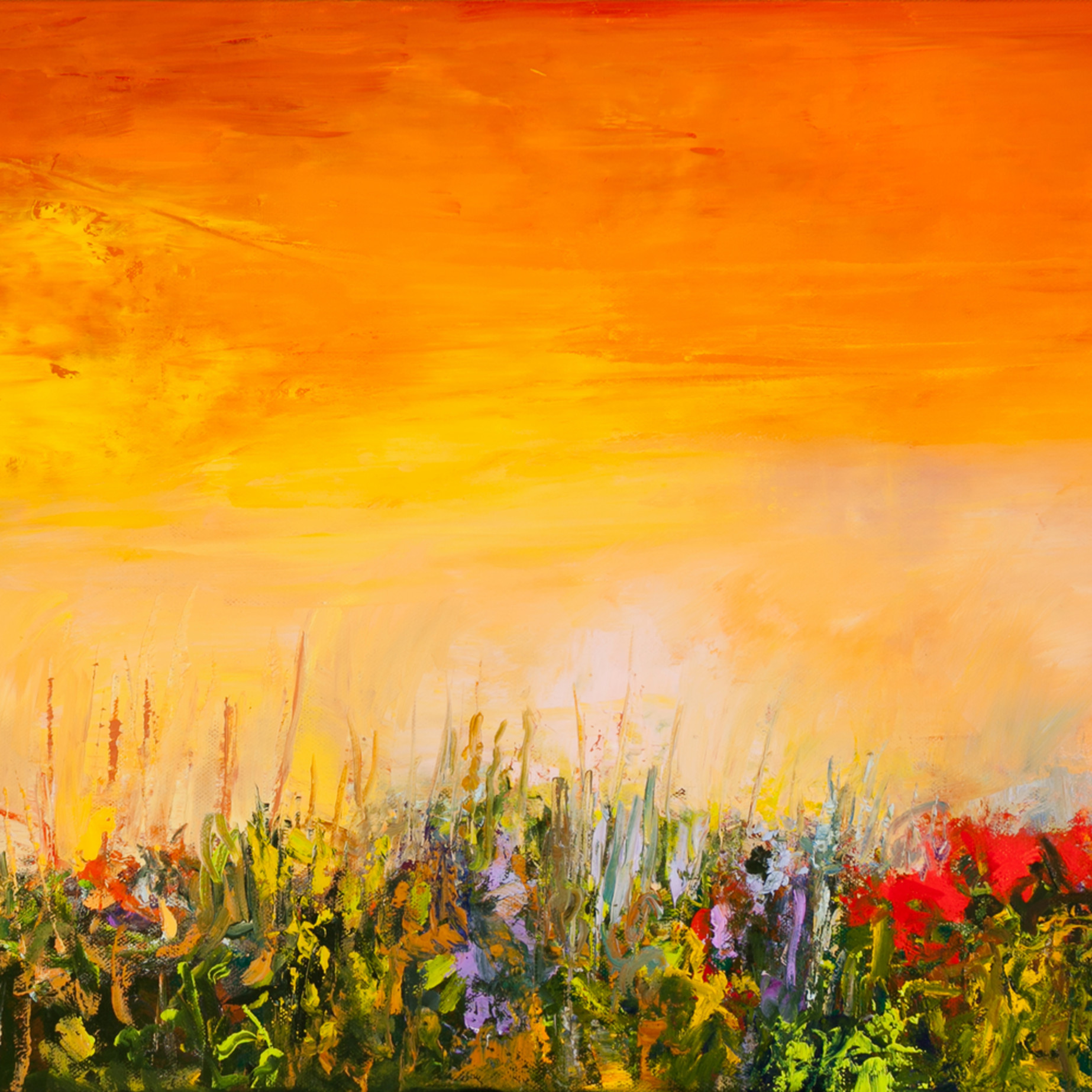 Bright Abstract Floral Canvas Prints