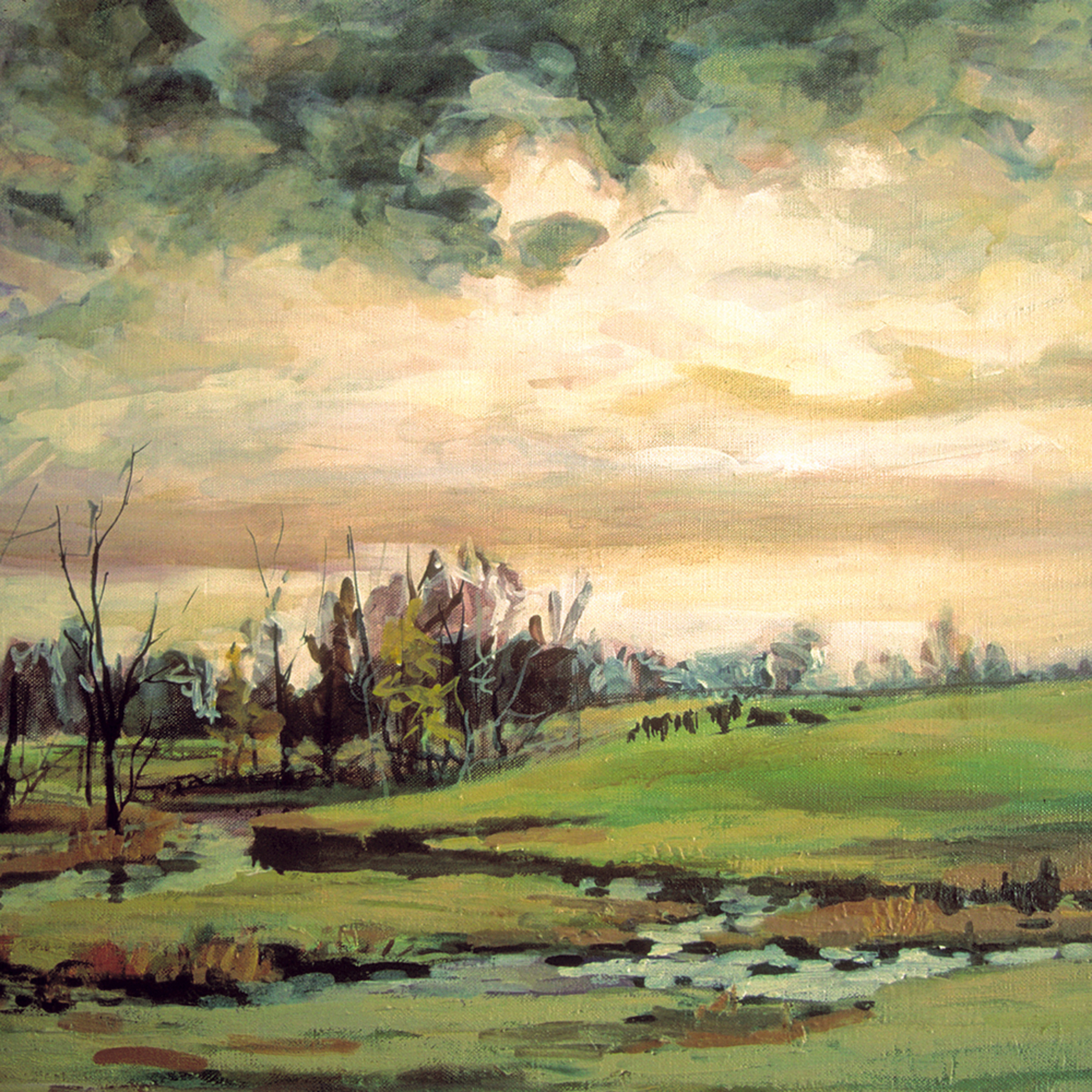 Holliknoll Farm Painting Print On Canvas By Dorothy Fagan