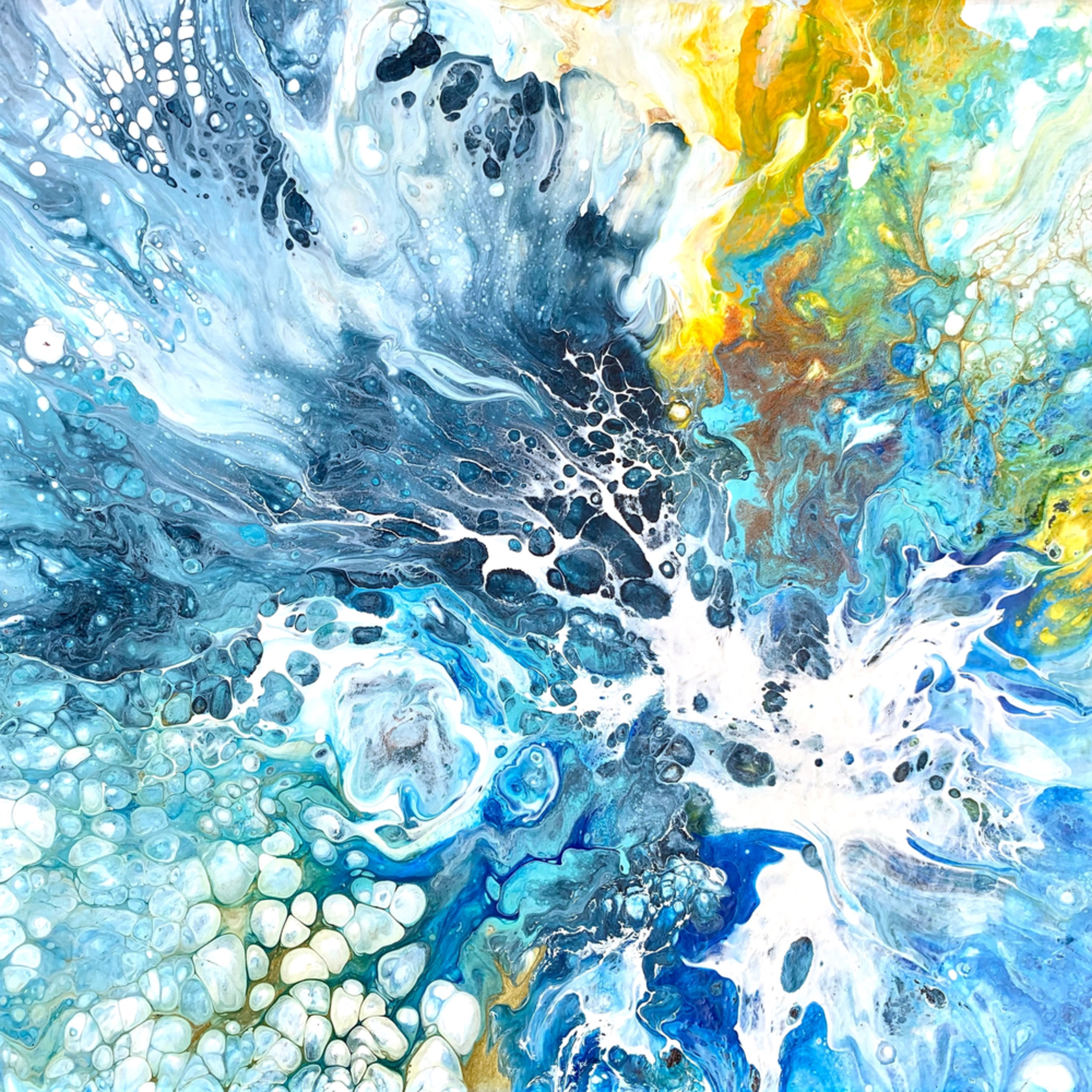 Abstract Art Acrylic Painting The Light Comes Deborah Younglao
