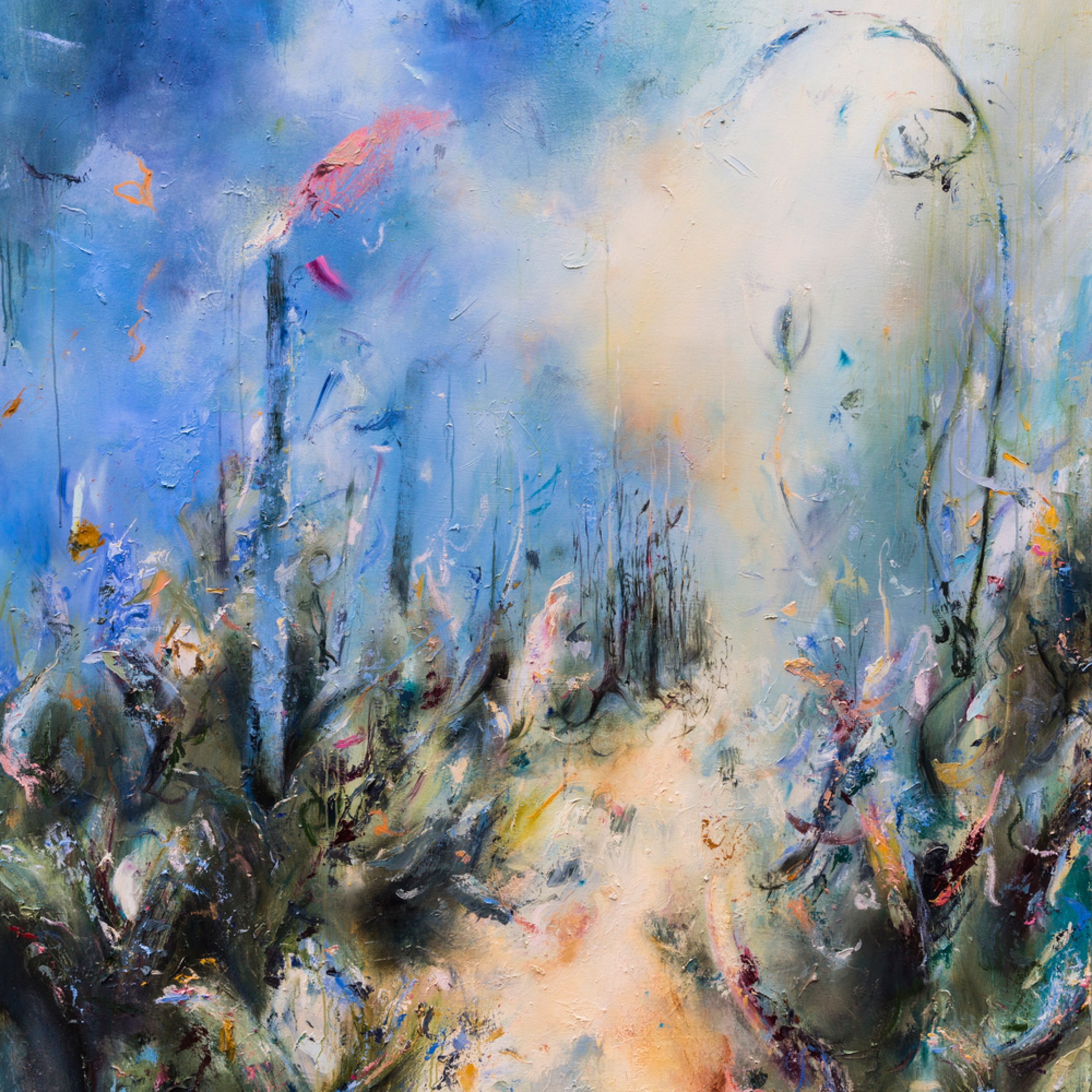 Mist Contemporary Abstract Landscape Painting Samantha Kaplan