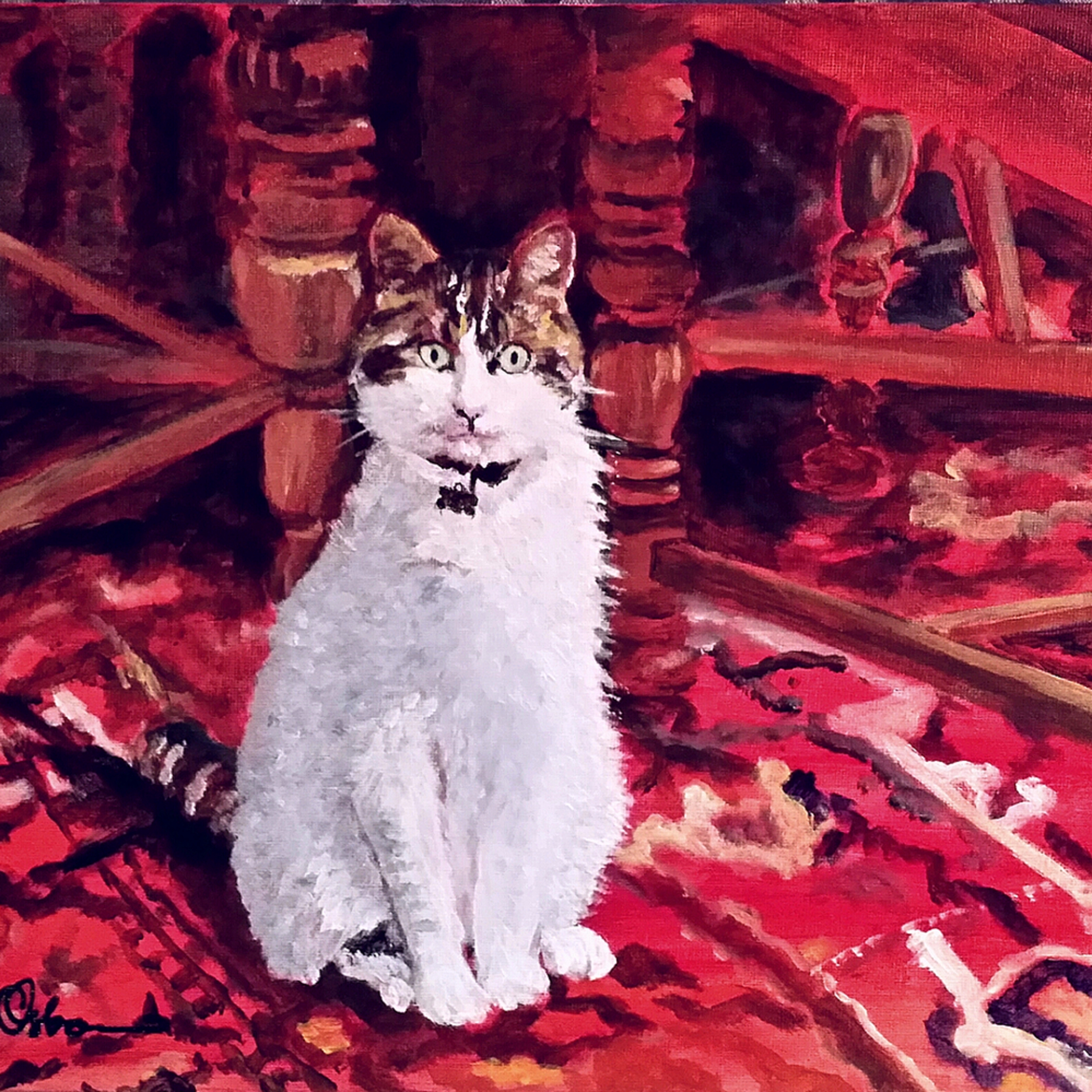 Charlie The Cat Original Fine Art Print By Rick Osborn