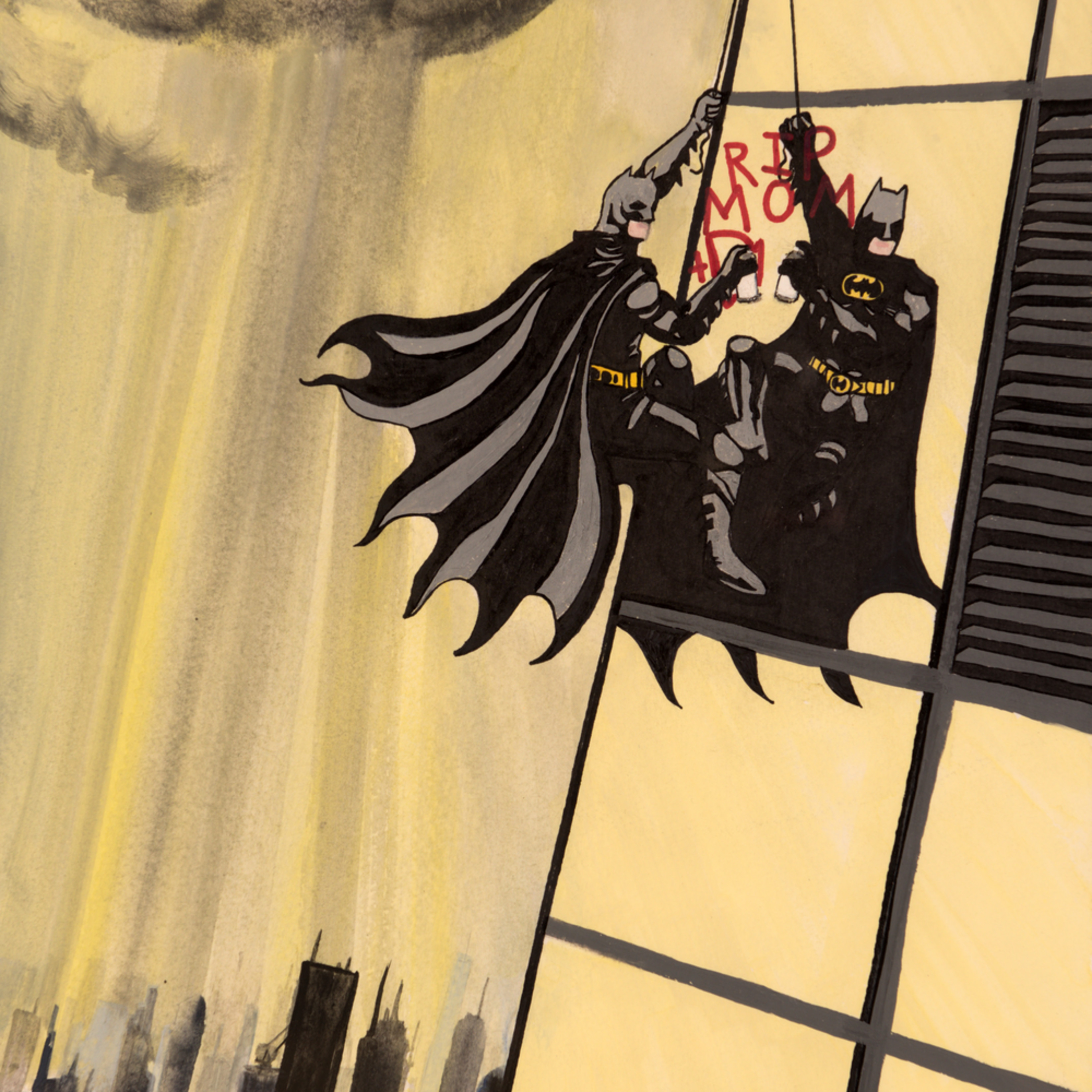 Rip Mom Dad Batman Painting Art Prints On Canvas And Paper