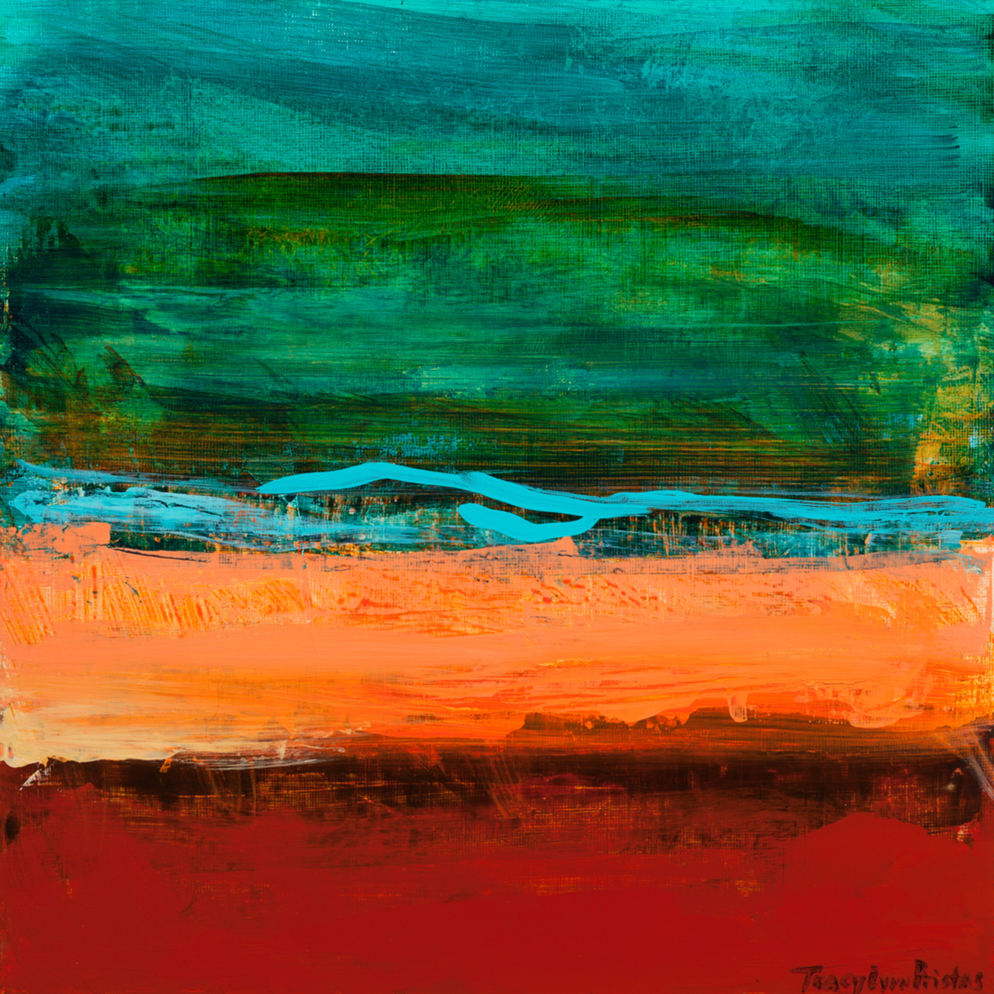 Colorful Abstract Landscape Canvas Wall Art