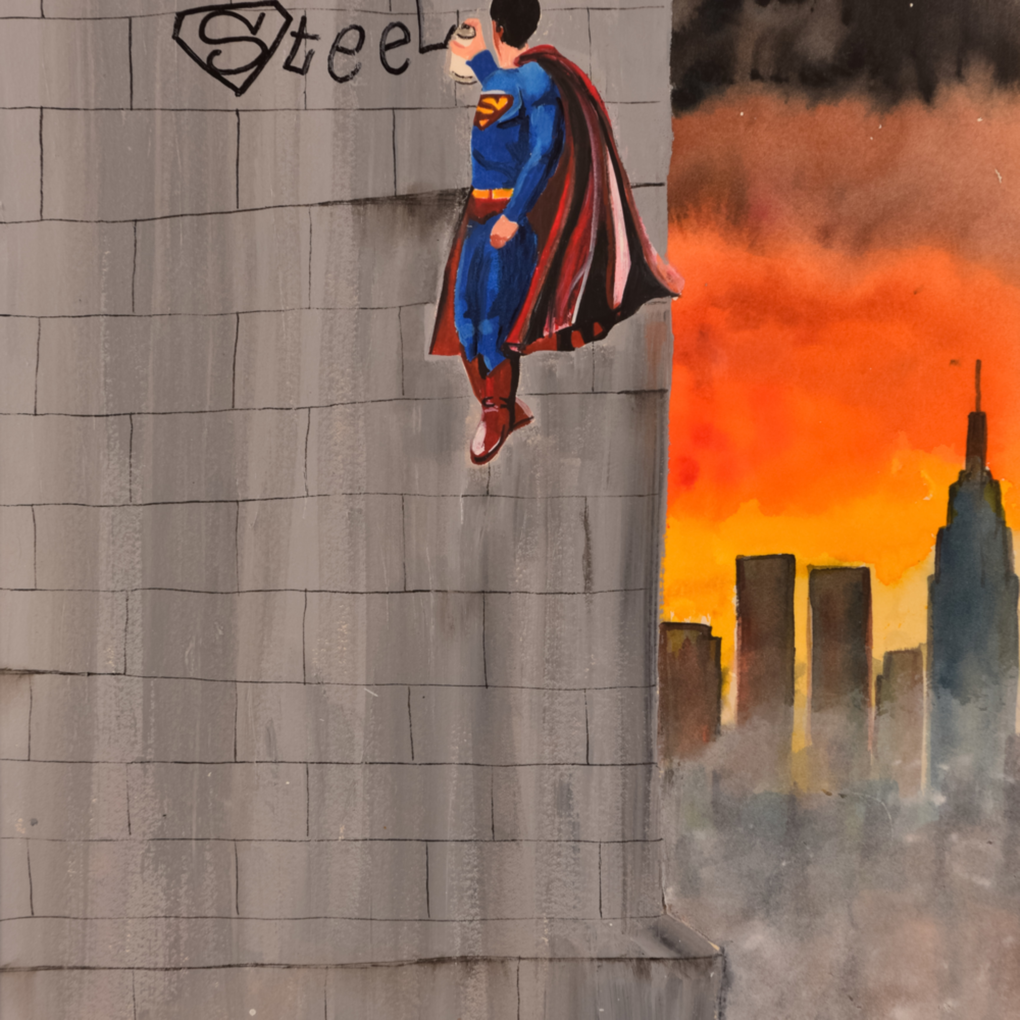 Steel Superman Painting By Brandon Sines Affordable Art