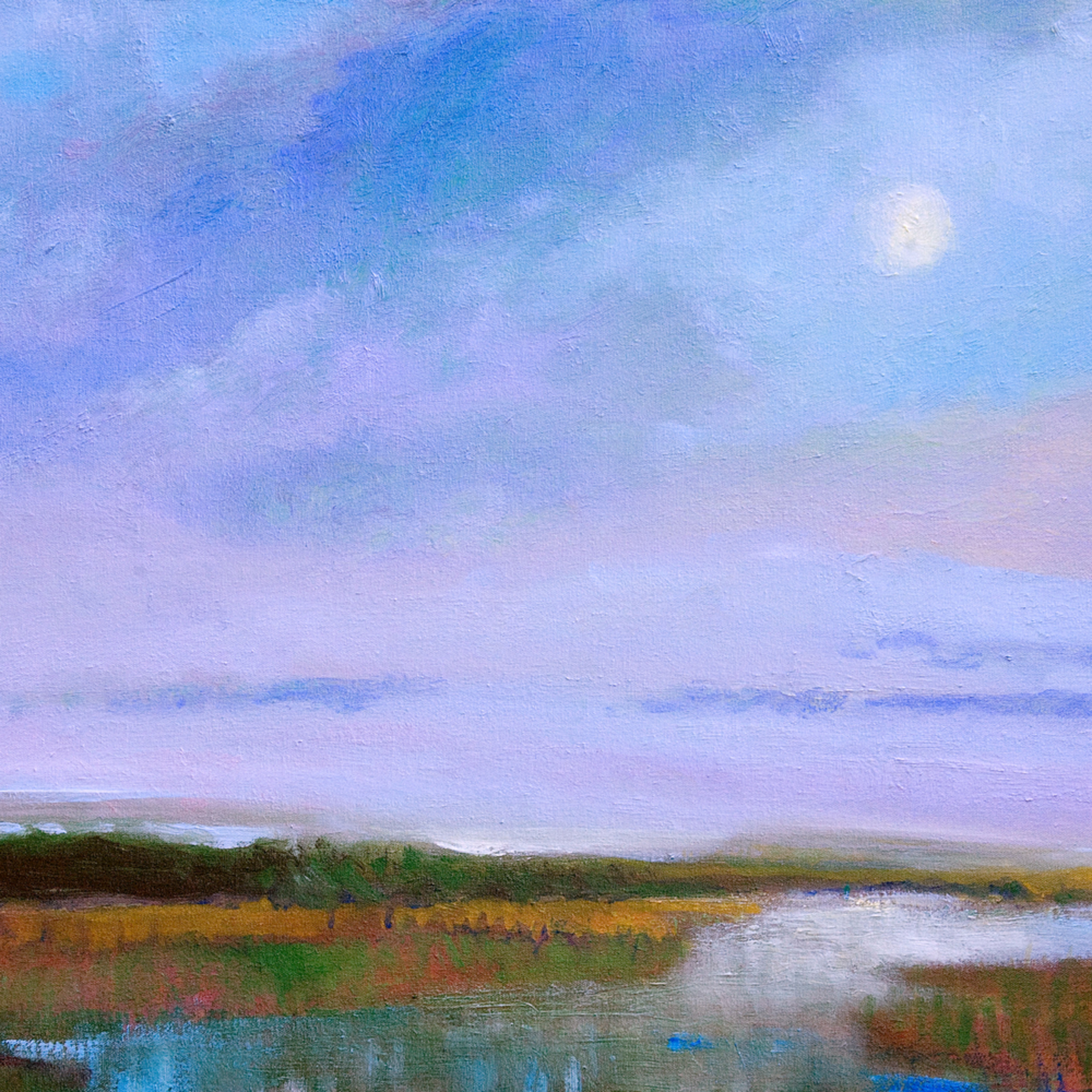 Nocturne Coastal Landscape Painting Art Print On Canvas Dreamer S