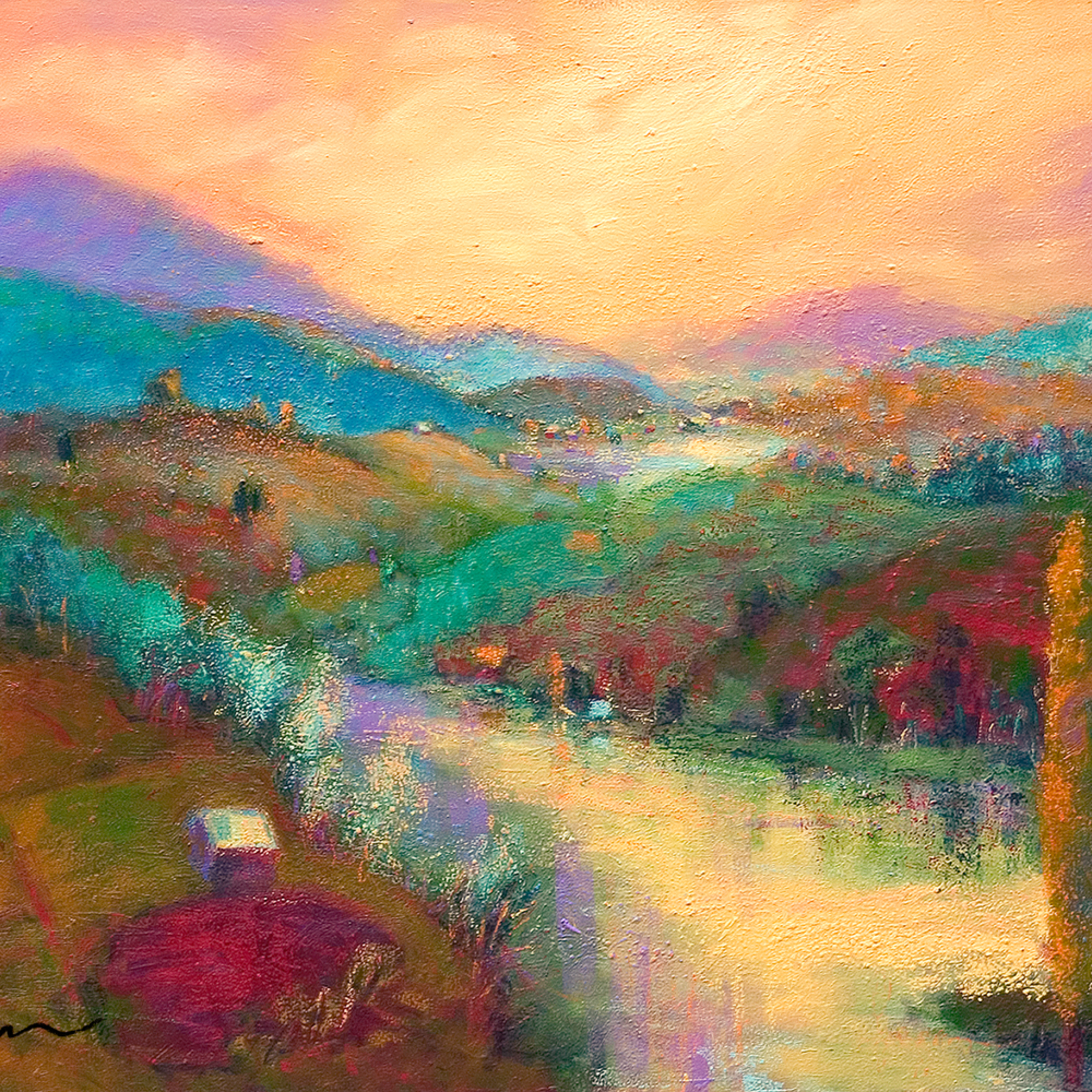 Beautiful Mountain Landscape Painting Fine Art Print By Dorothy Fagan Snow covered mountains in the background. beautiful mountain landscape painting fine art print by dorothy fagan