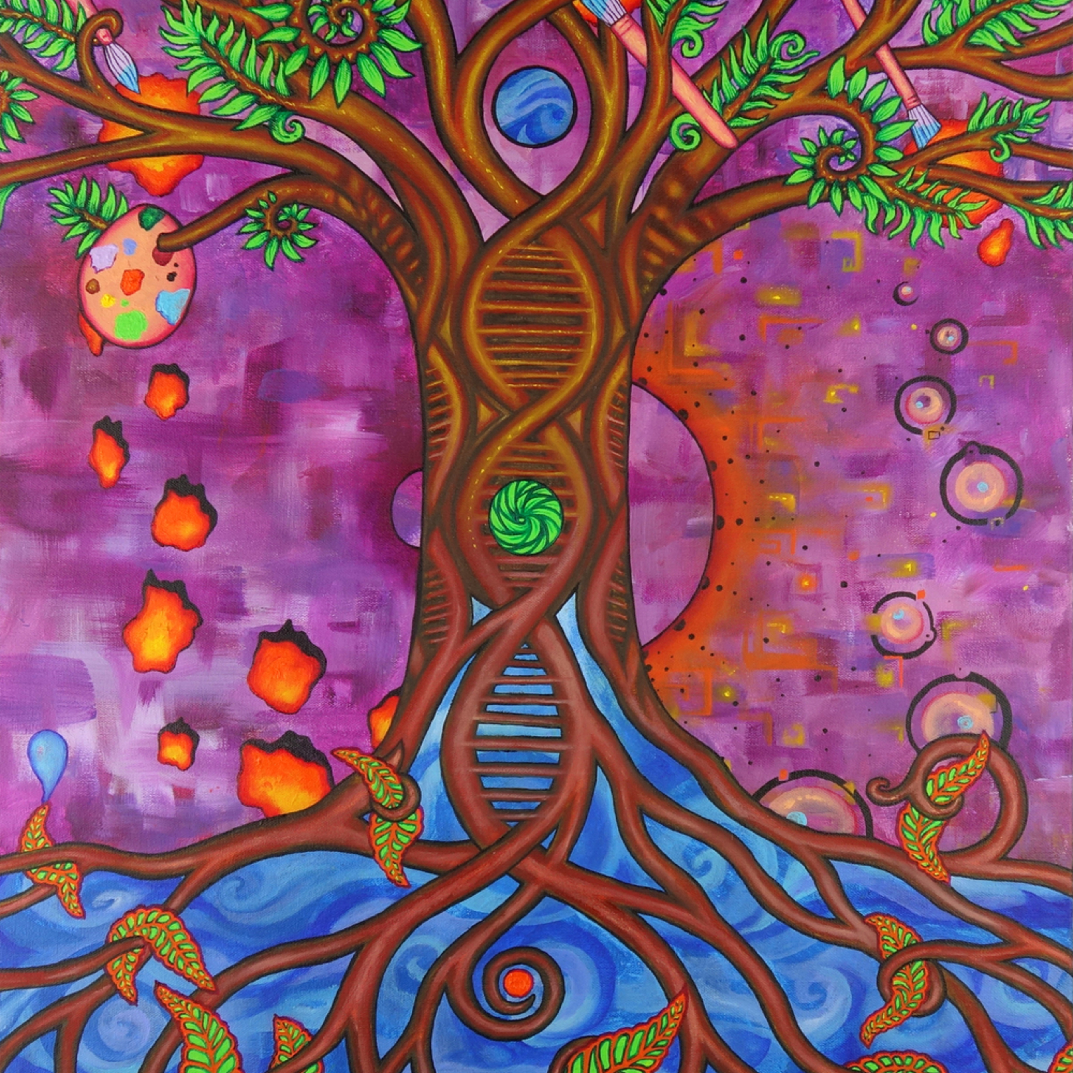 As Above So Below Tree Art Canvas Flip Painting