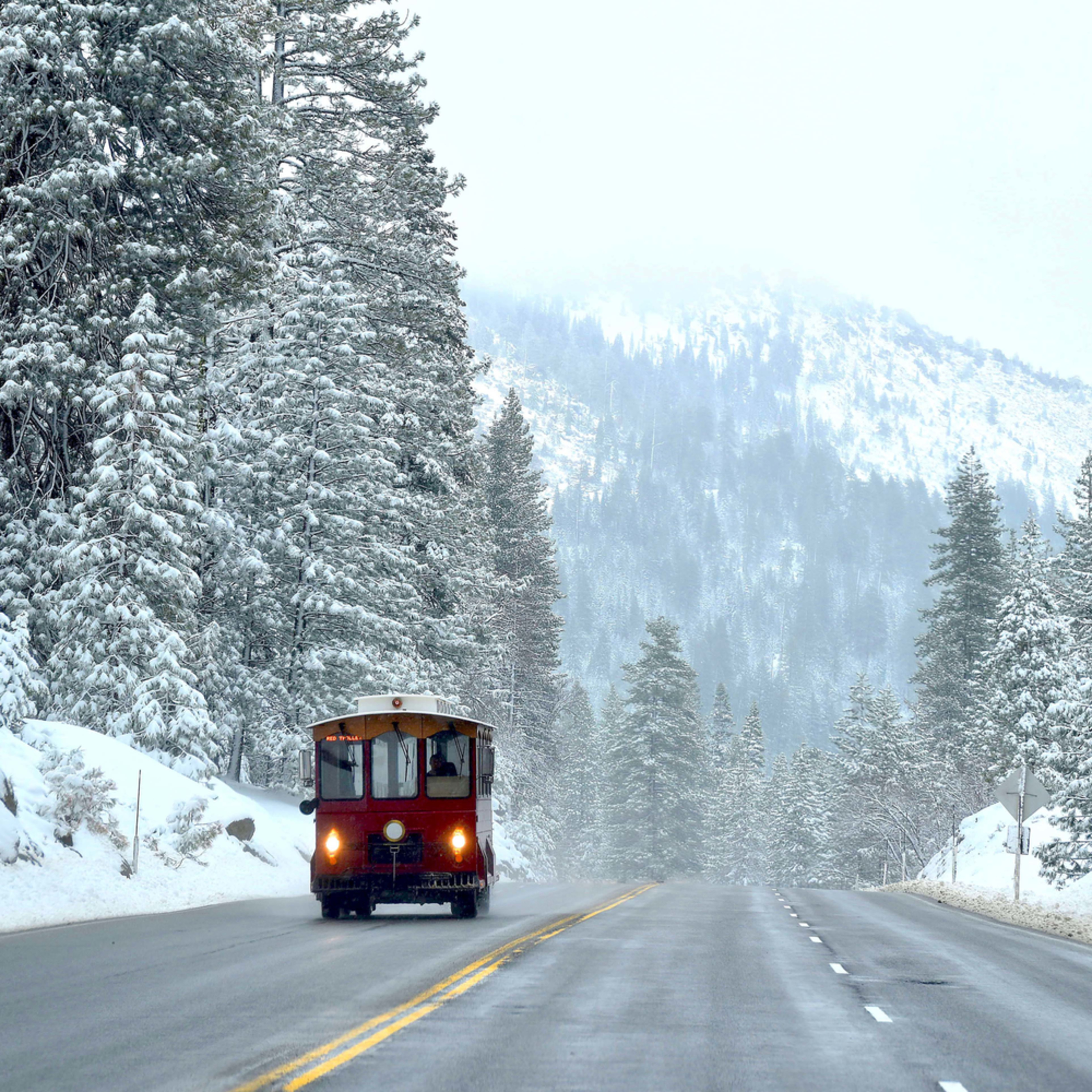 Snow Cable Car Photograph Motorized able Car Art Photography Fine