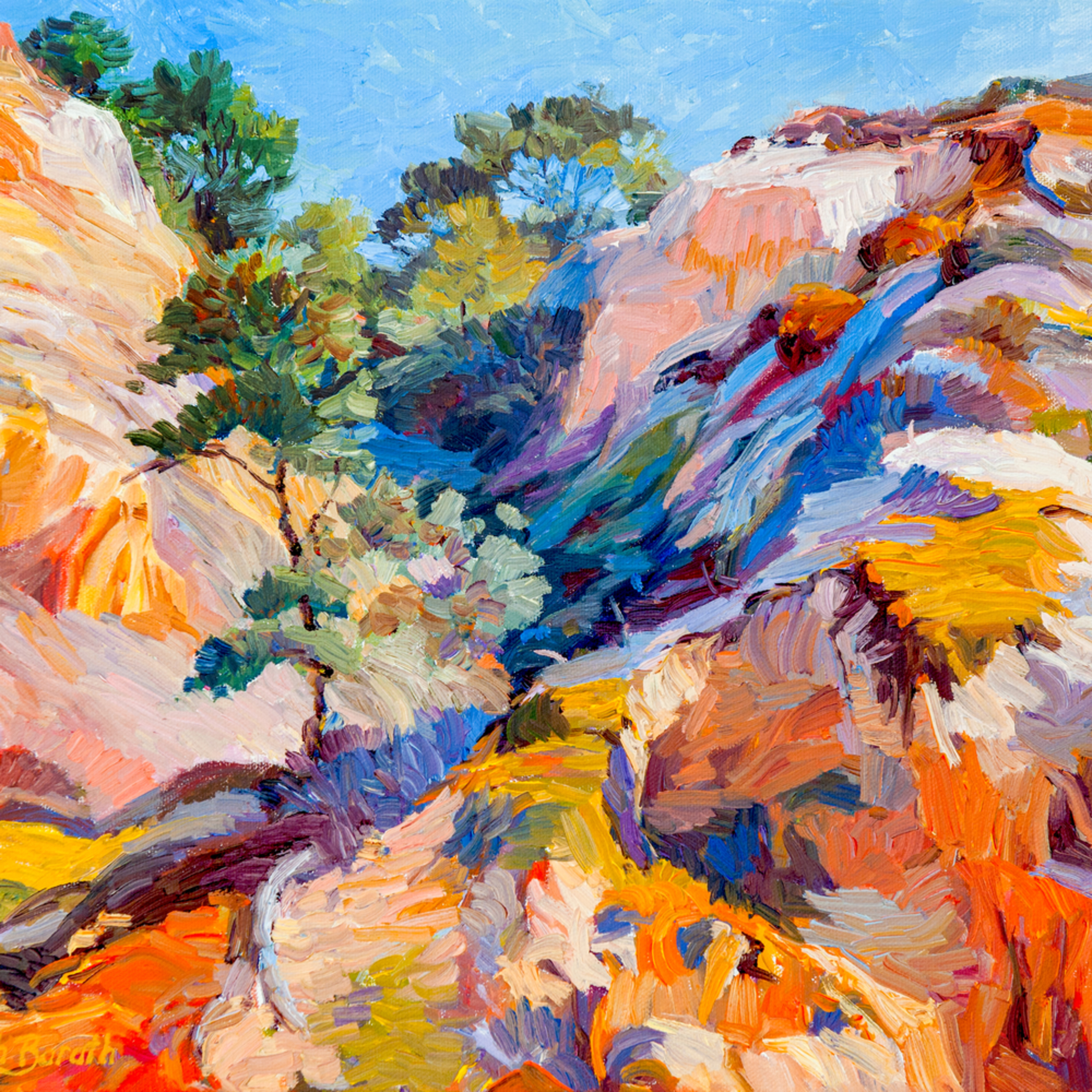 California Torrey Pine Landscape Oil Painting Artwork For Sale Buy