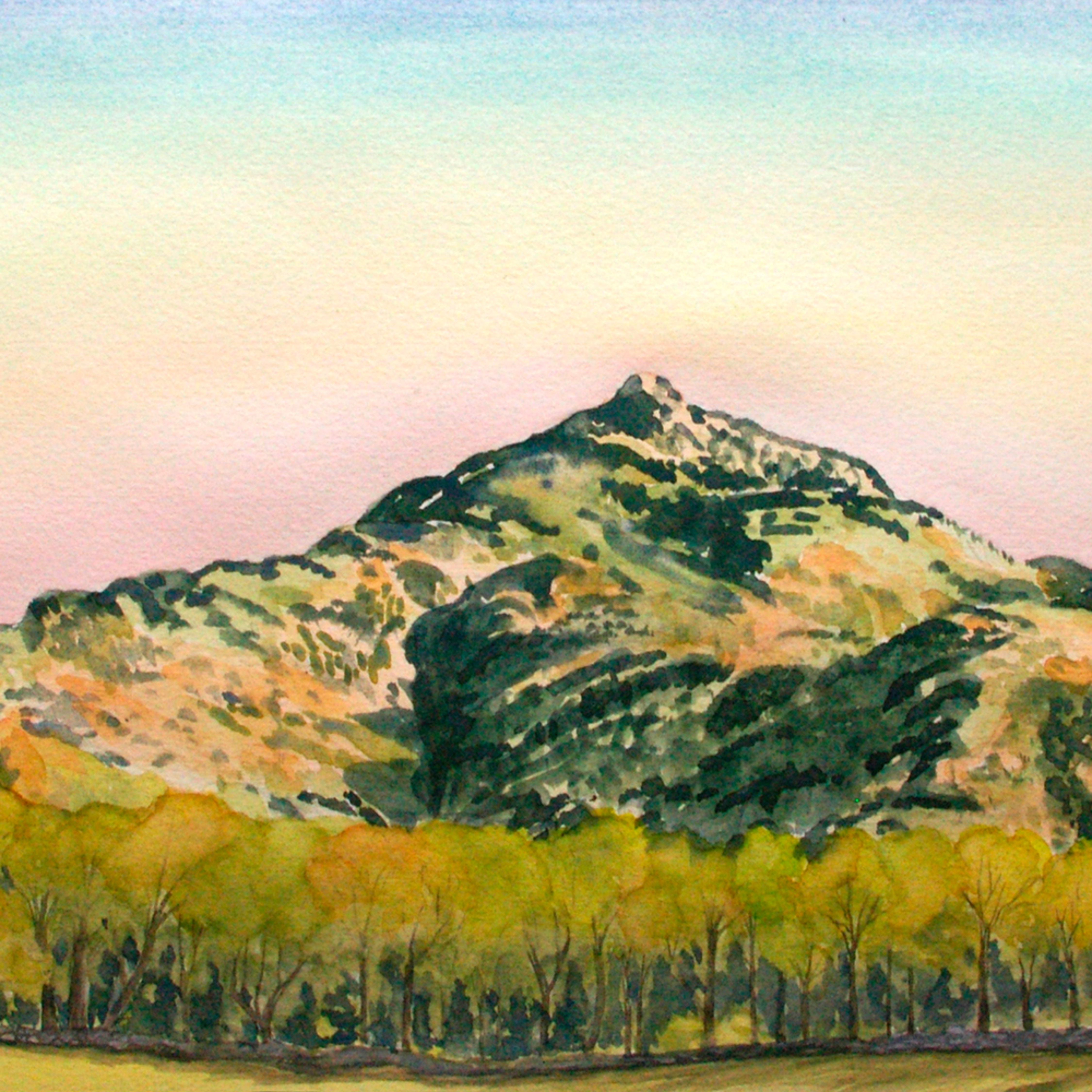 Spring Sunset Camels Hump Bolton Valley Art For Sale