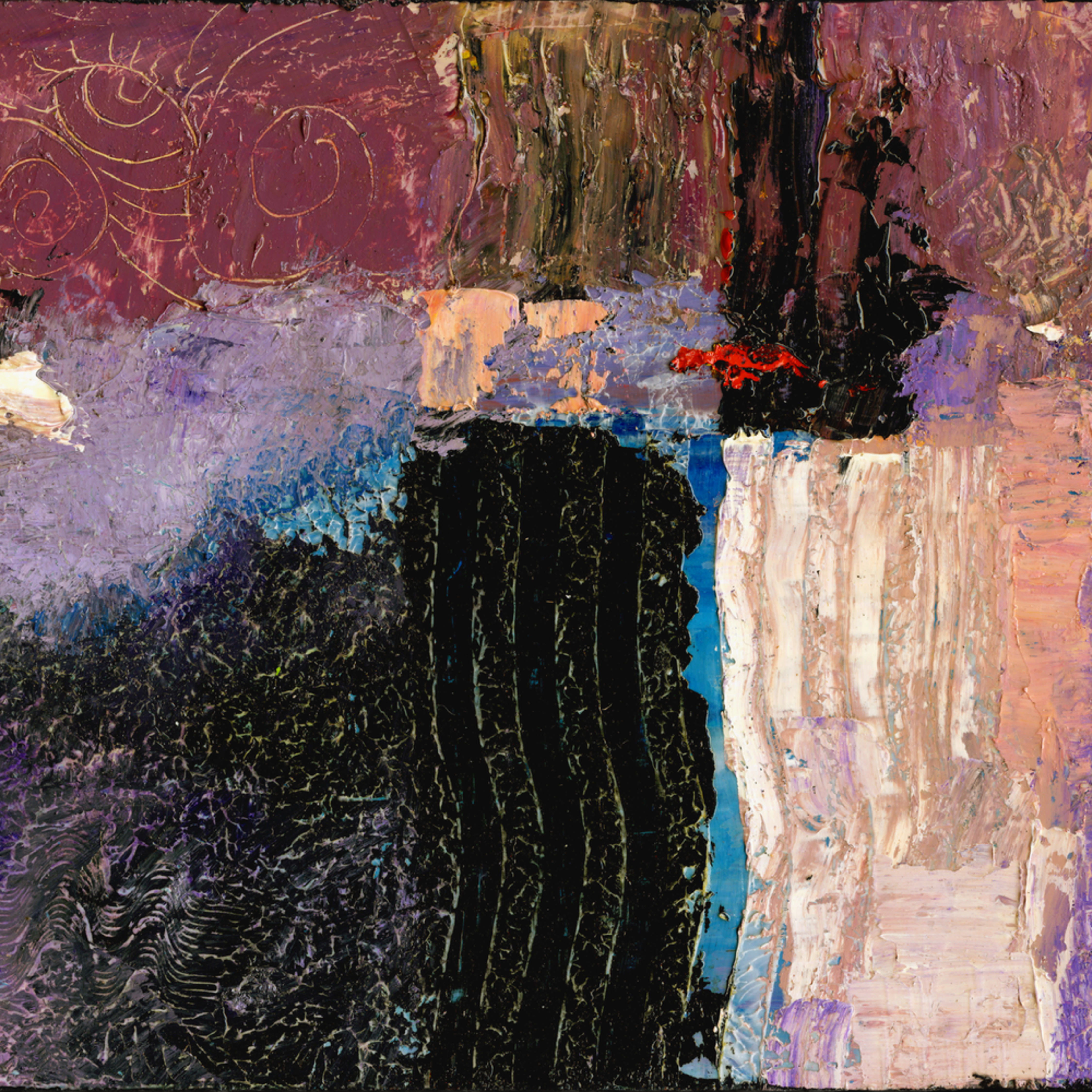 Muted Harmony Abstract Oil Painting By Judith Barath