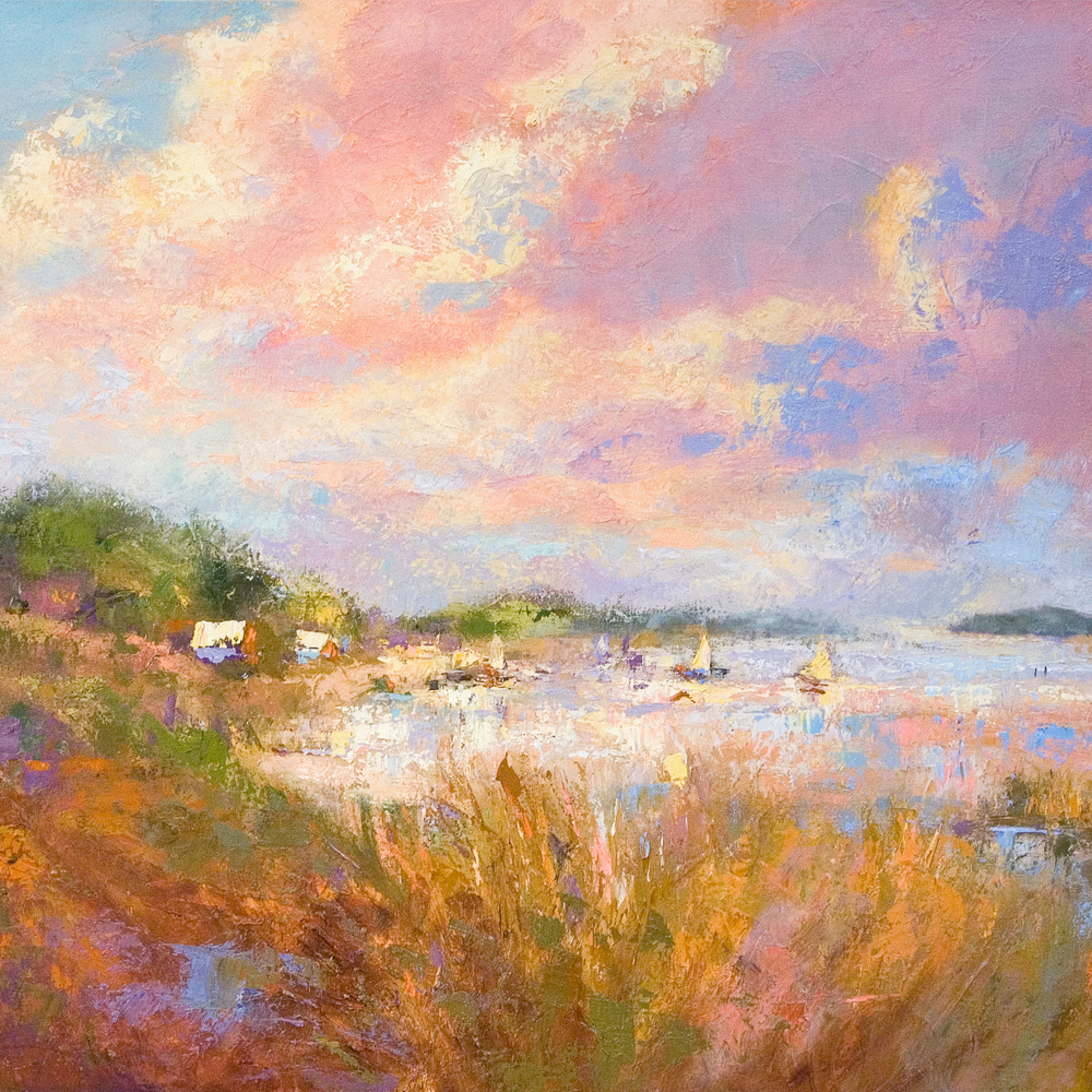 Coastal Cloud Painting Limited Edition Print By Dorothy Fagan