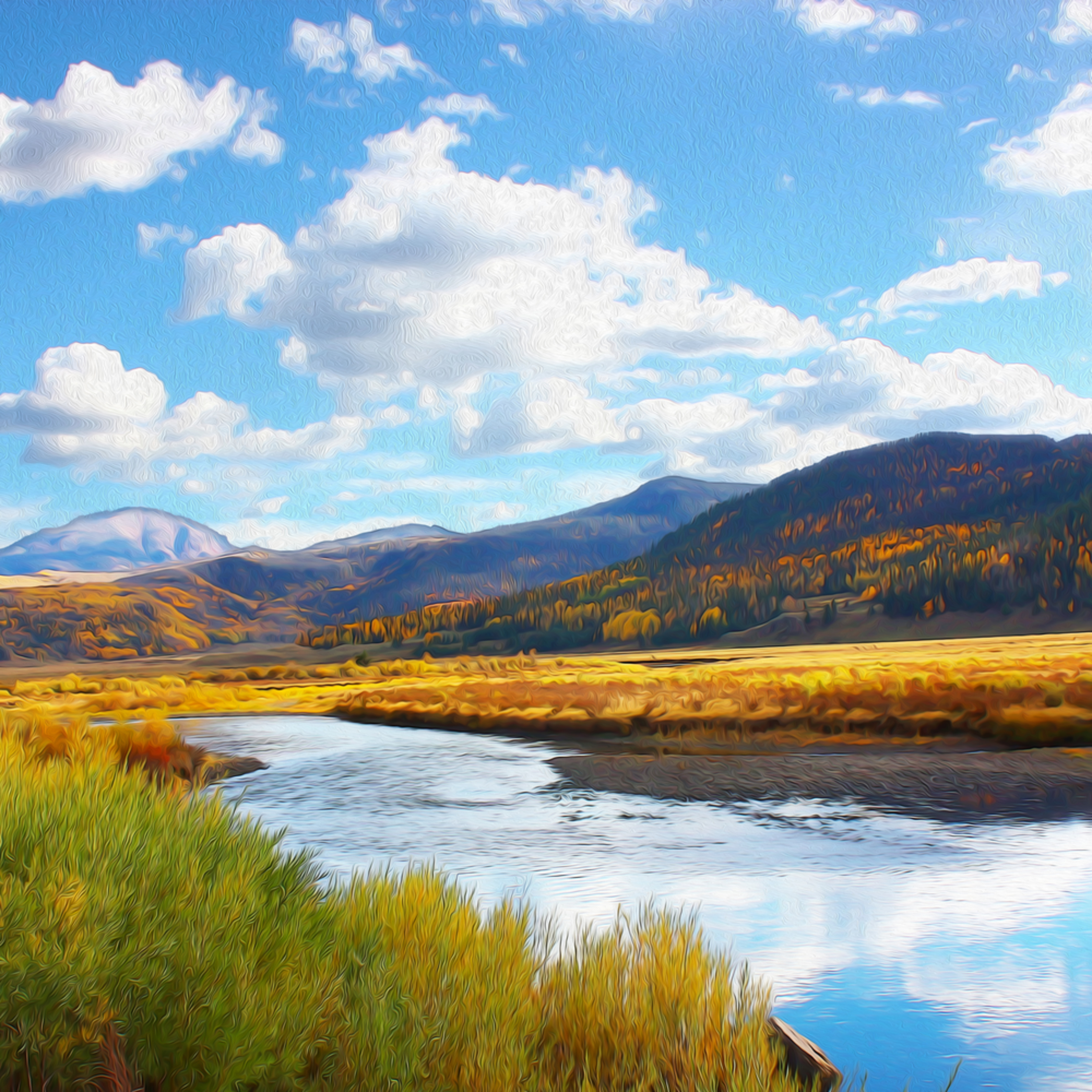 Rio Grande, Creede Colorado print of photograph of Rio Grande near