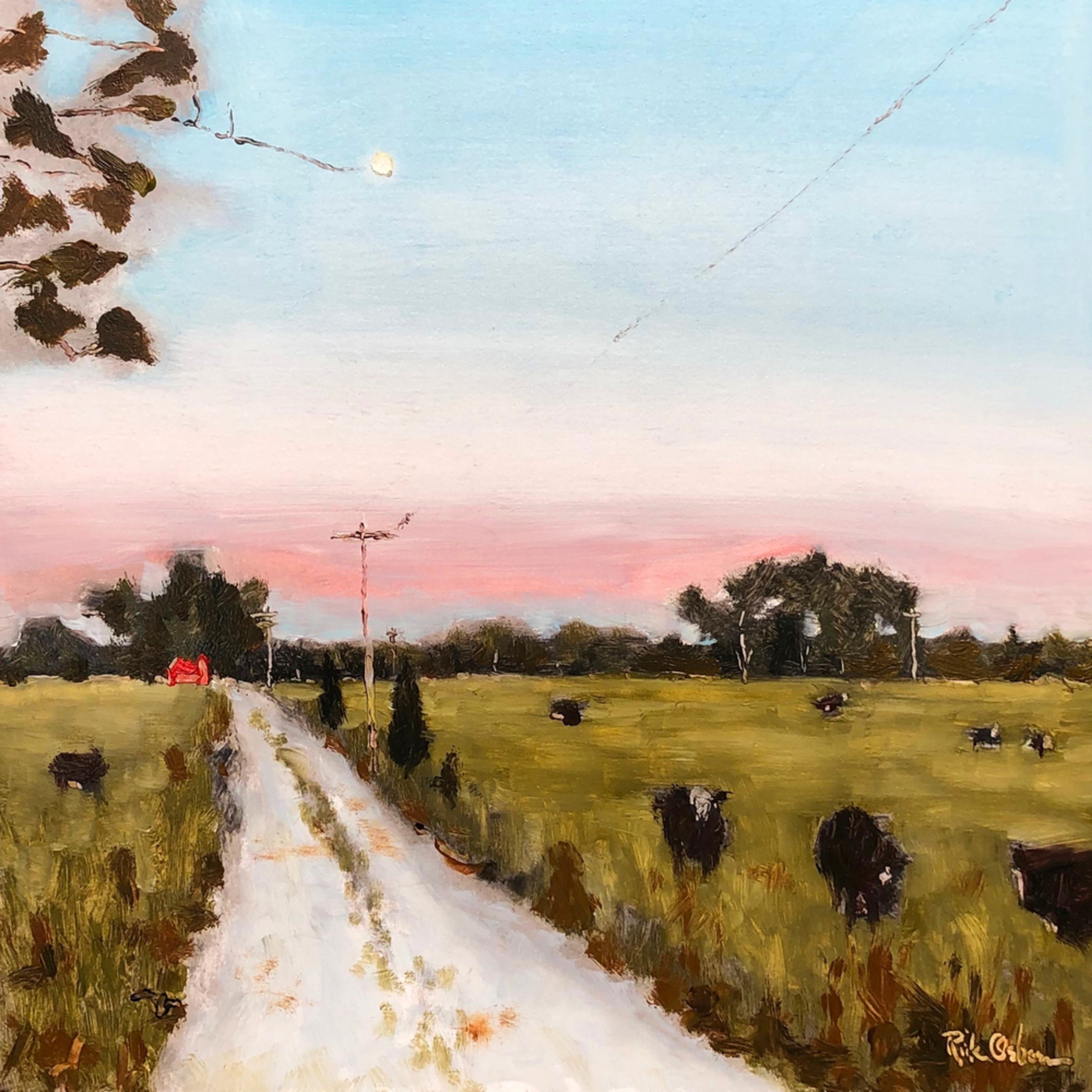 When The Cows Come Home Fine Art Painting Print By Rick Osborn
