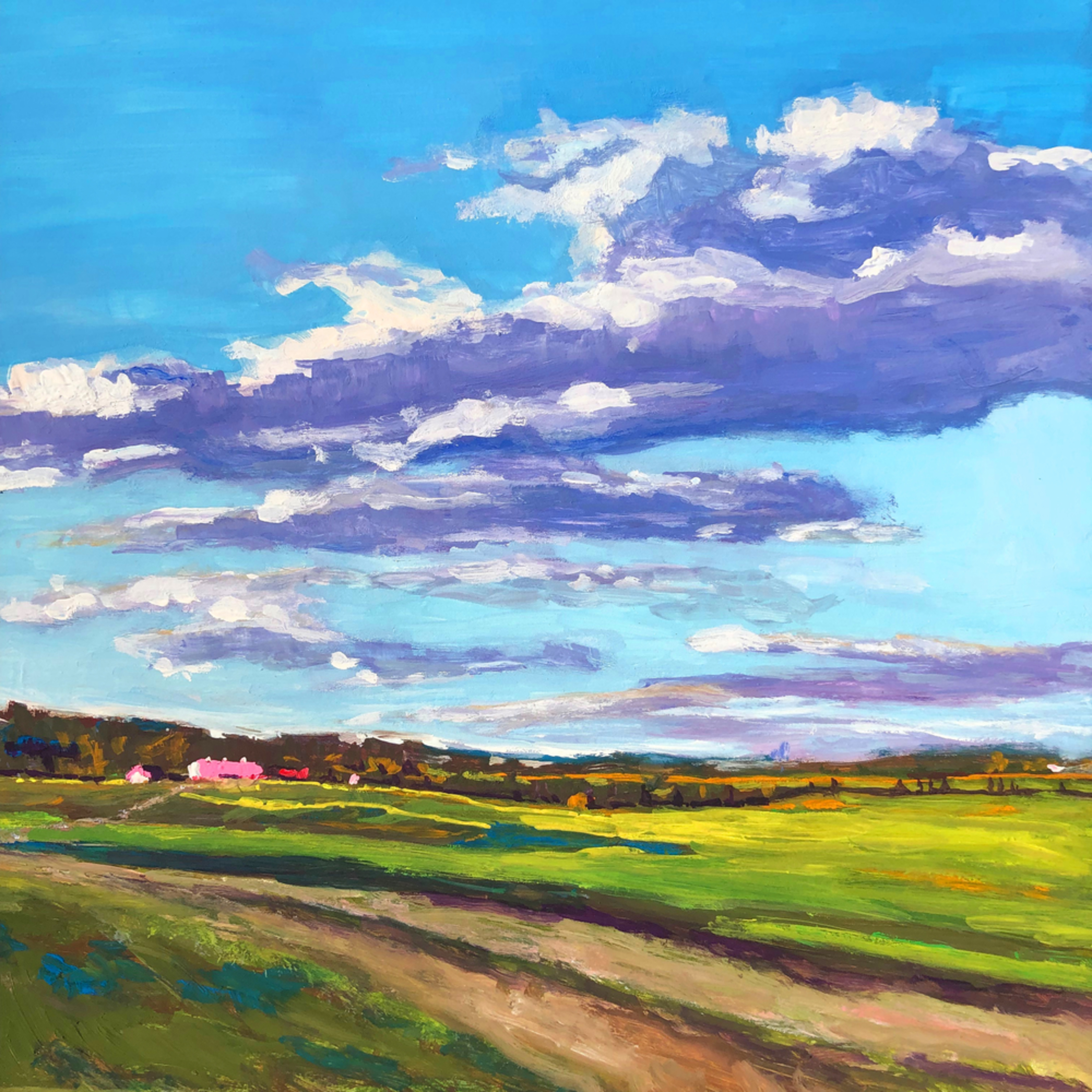 Morning Glow In Rural Virginia Fine Art Painting Print By Rick Osborn