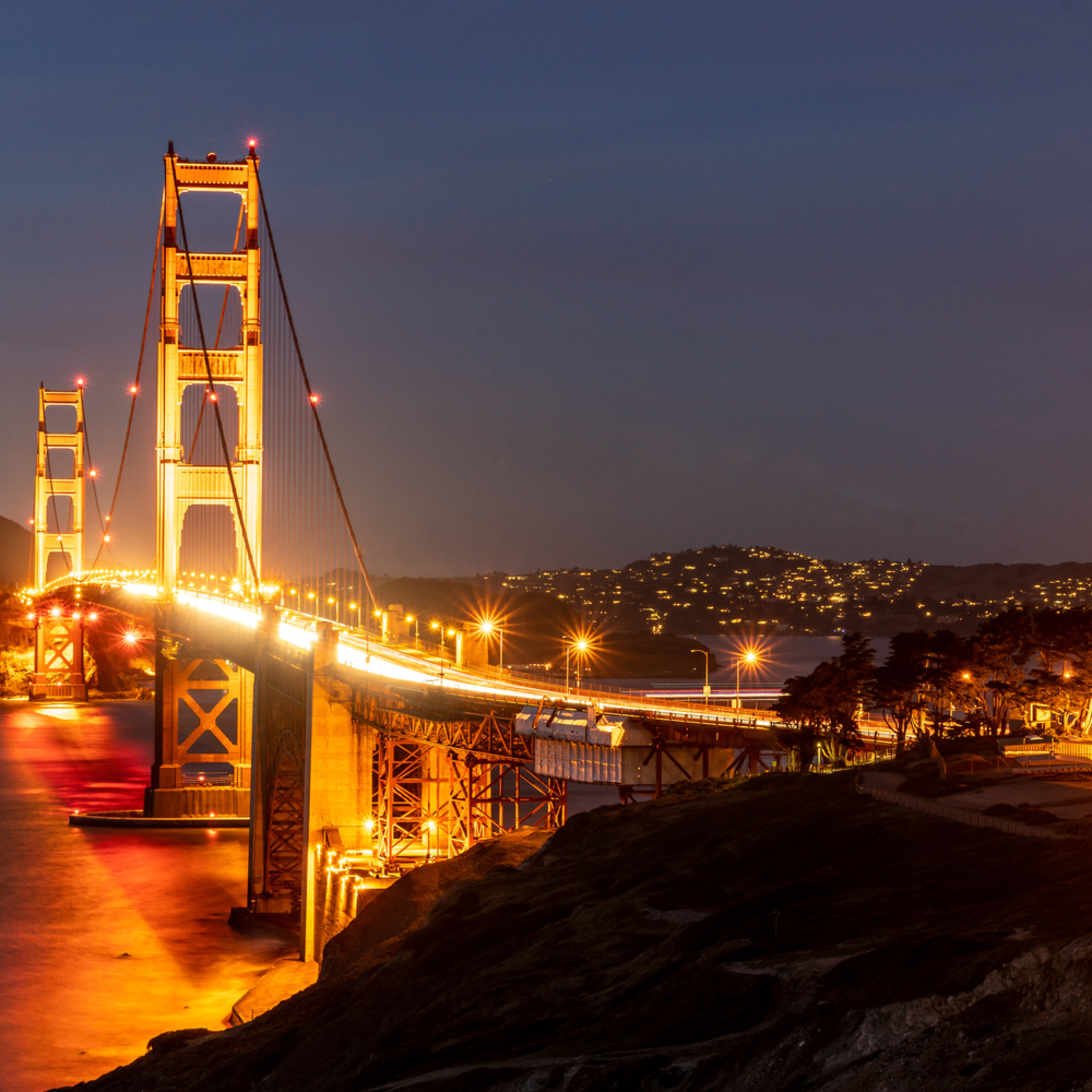 Golden Gate Bridge At Night Golden Gate Photo William Drew Photography