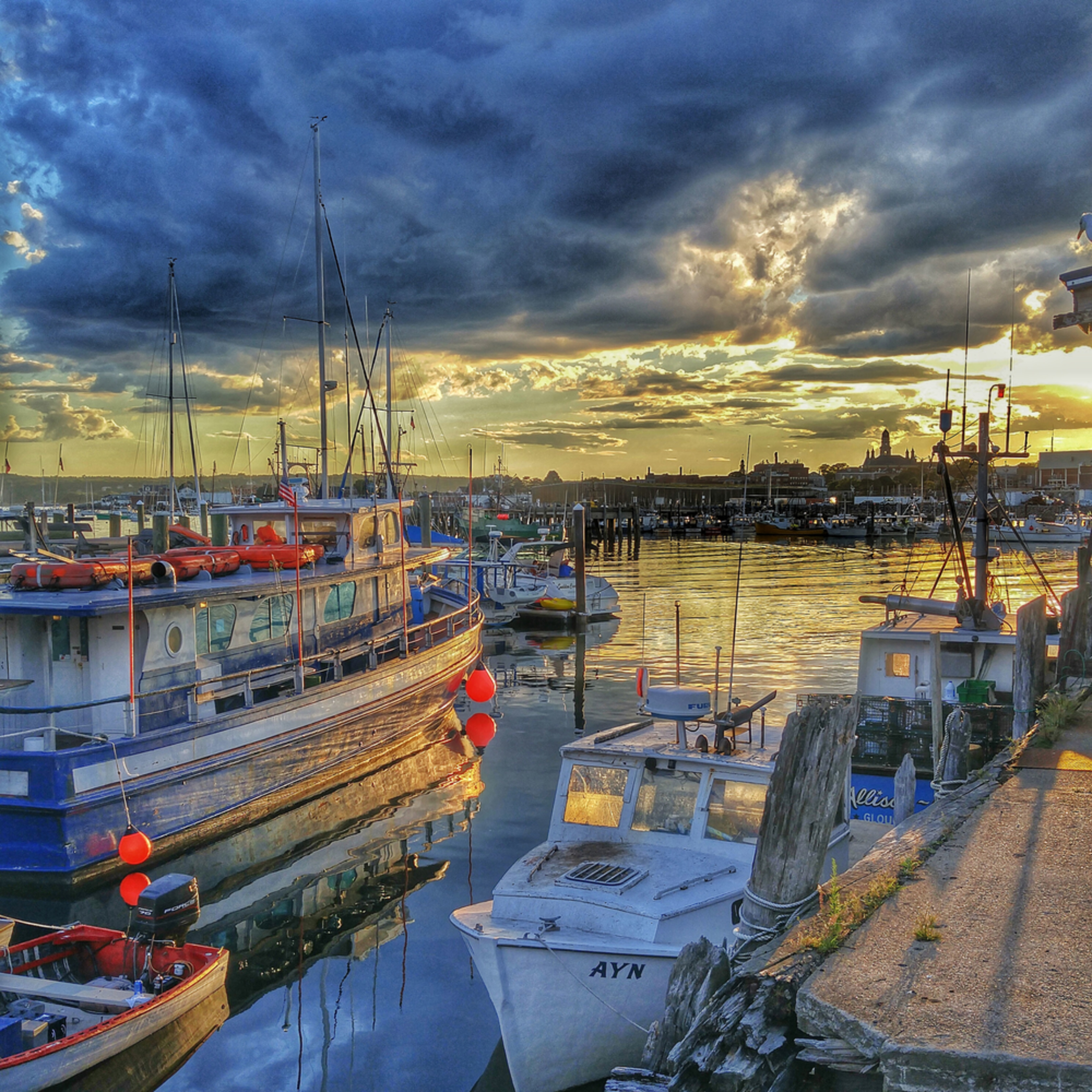 South Channel Gloucester Ma Sunset Art | capeanngiclee