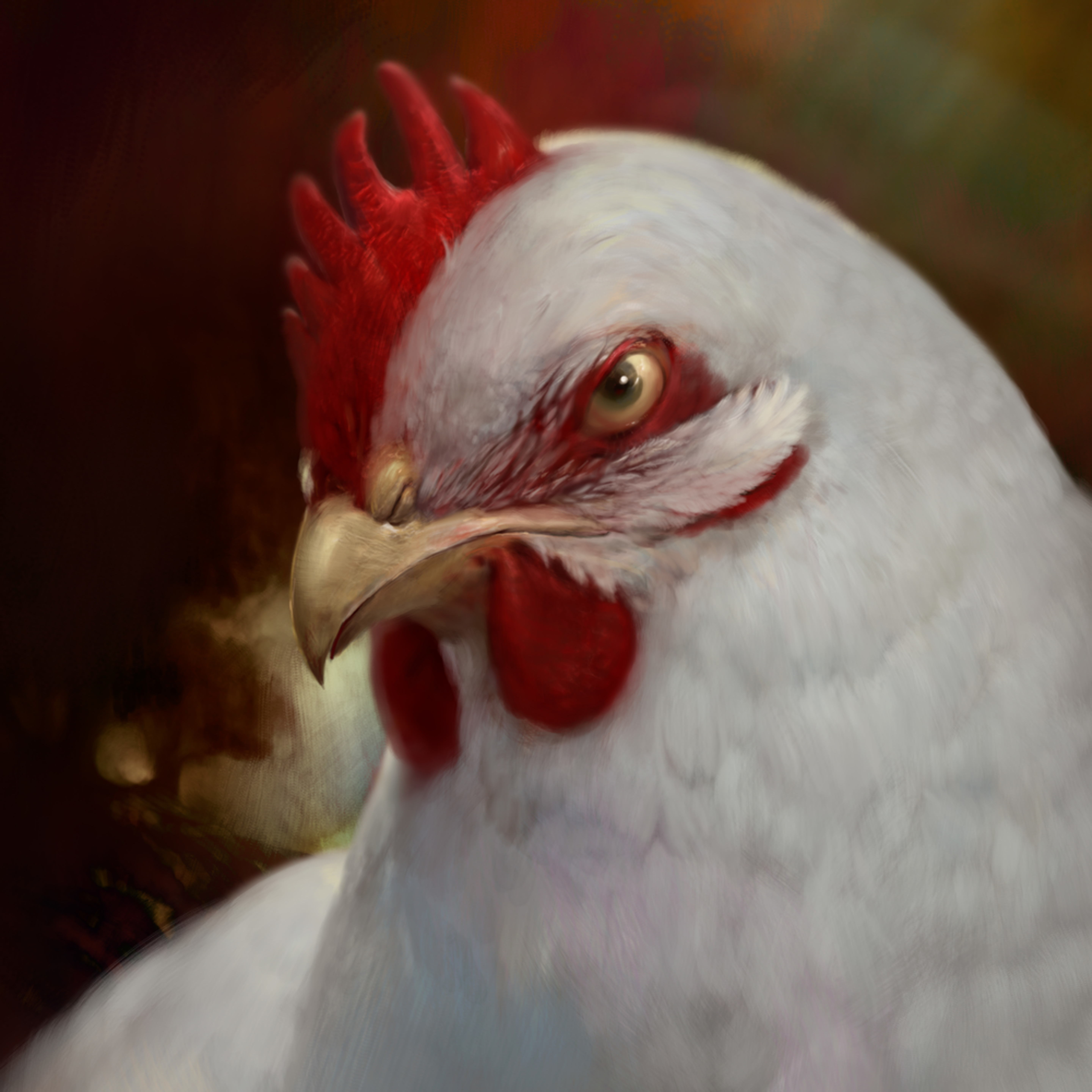 Fine Art Prints Of Artist Burton Gray S Painting Of A Chicken