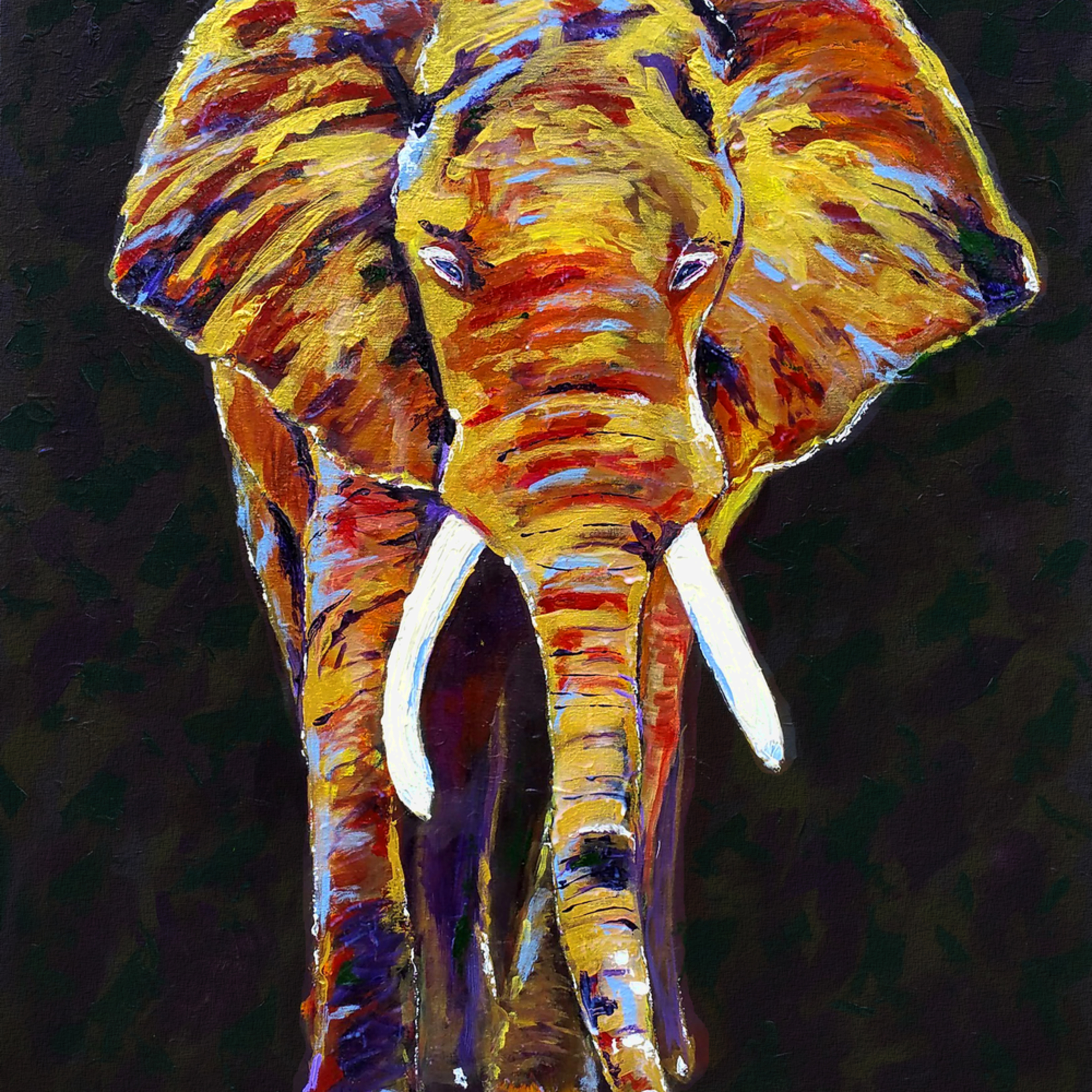 Elegant Elephant Fine Art Painting Print By Rick Osborn