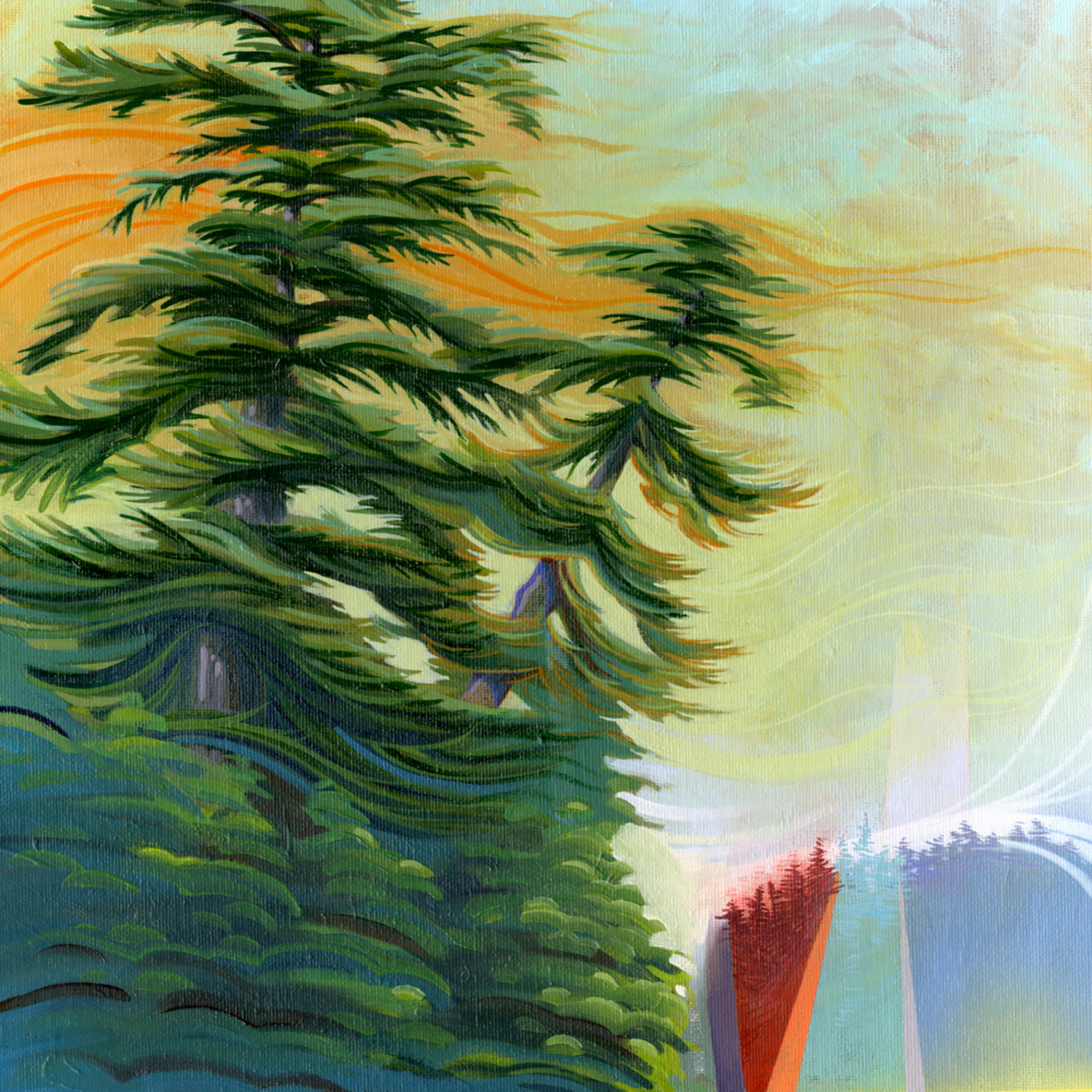 Little Redwood Painting By Spencer Reynolds