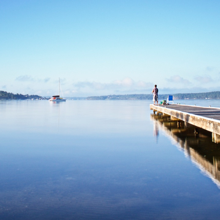 Fishing Jetty Warners Bay Lake Macquarie NSW Australia