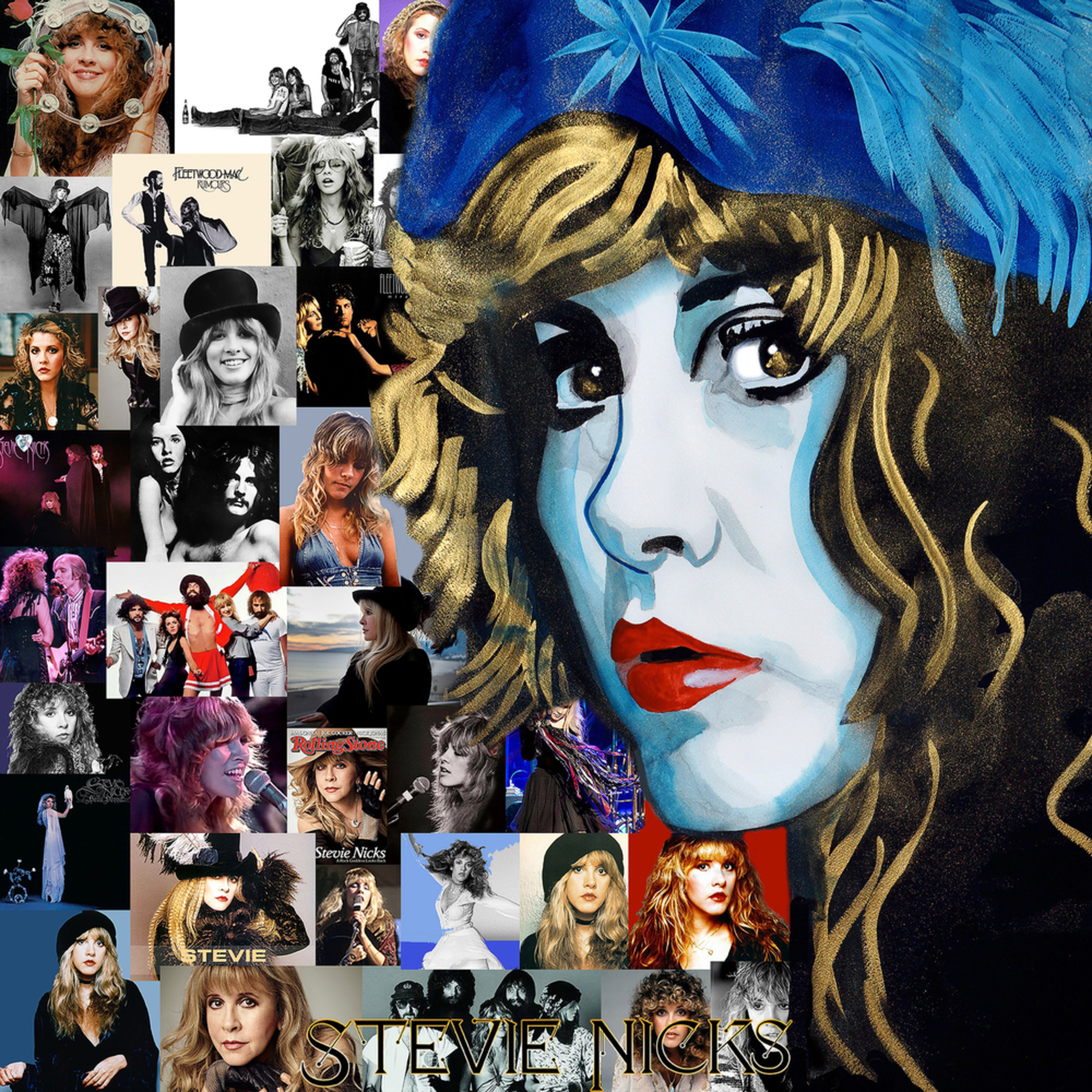 Stevie Nicks Pop Art William K Stidham Heart Art