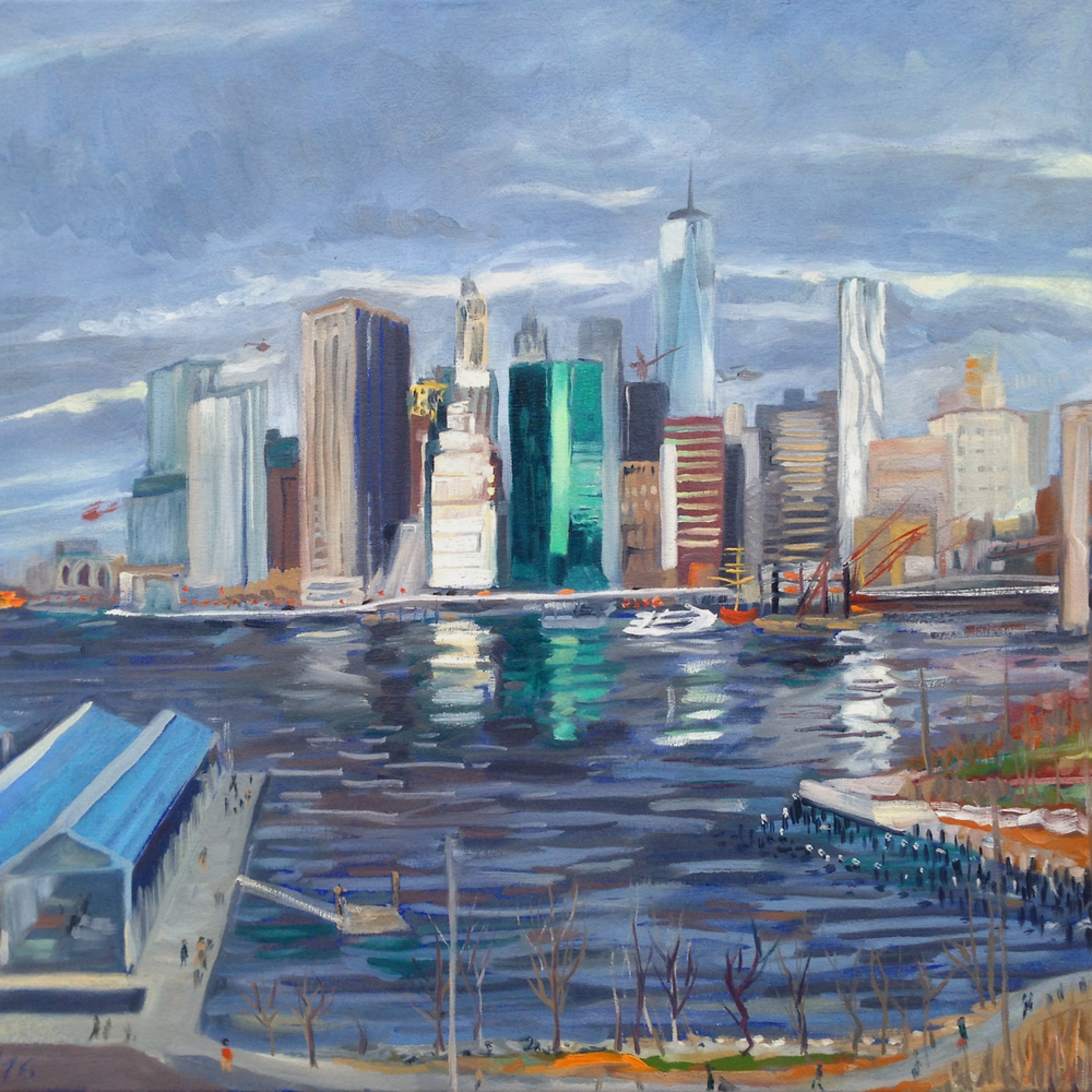 The Fidi From Brooklyn Painting By Wet Paint Nyc Artist Michael
