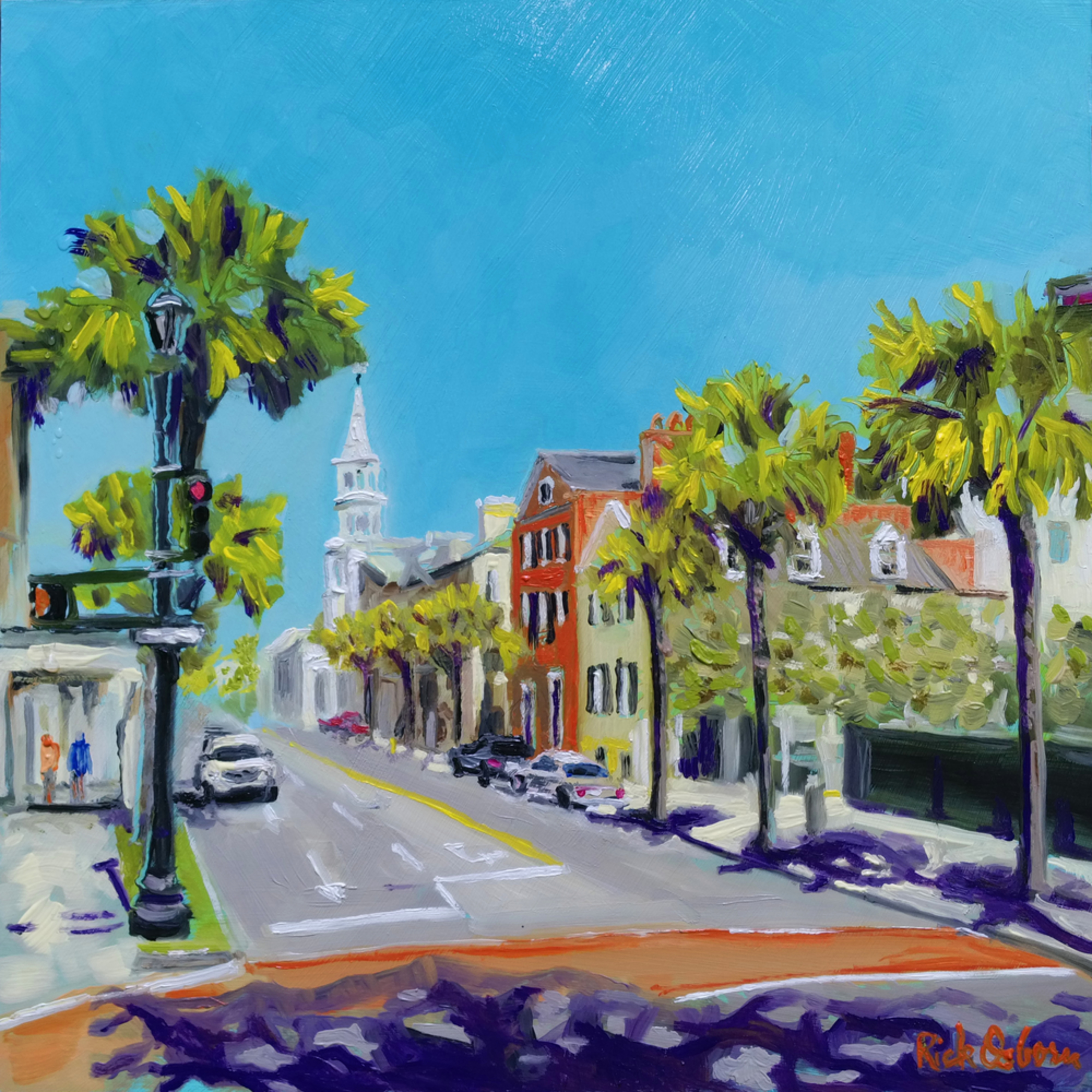 Oil Painting Of Charleston King And Broad