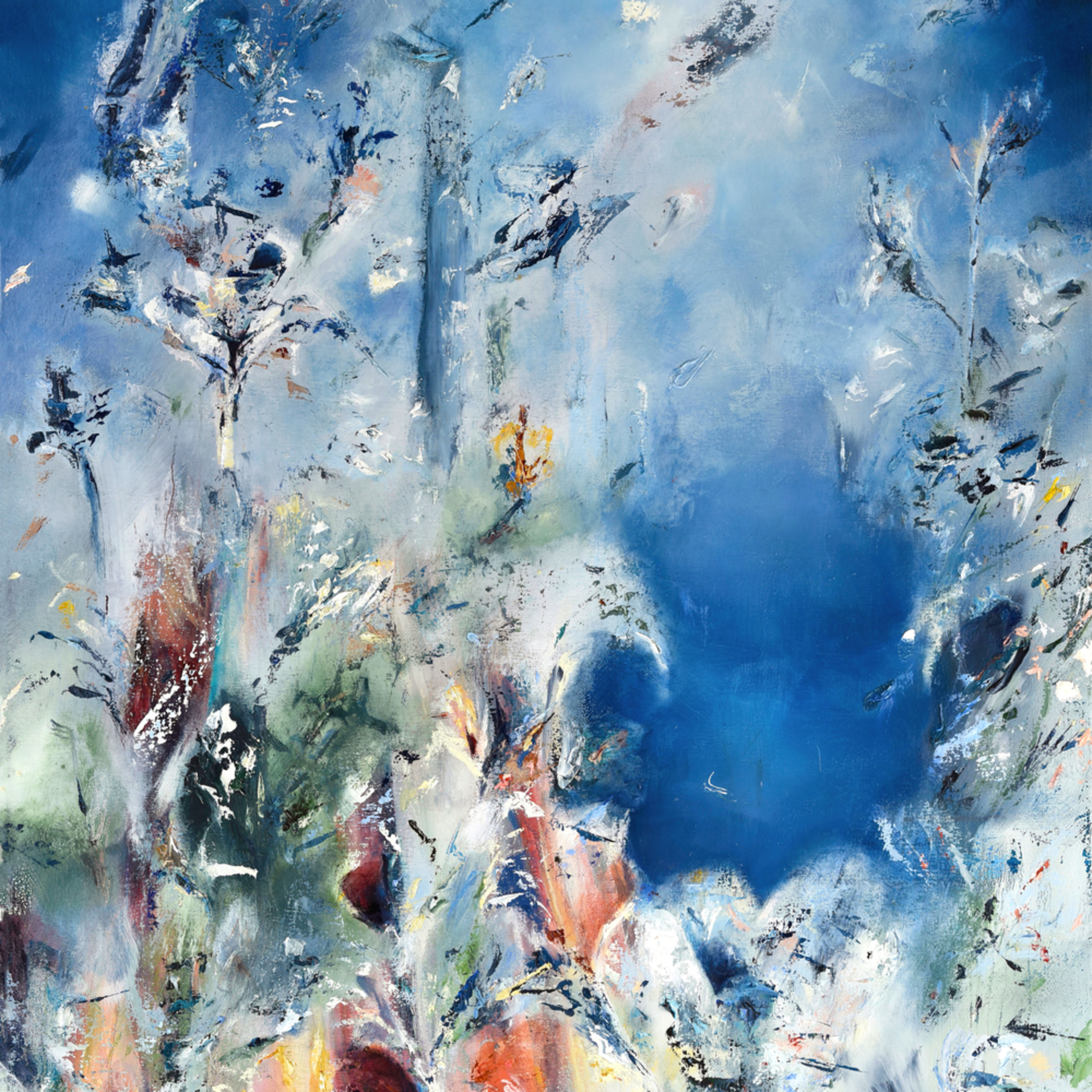 Morning Bloom Original Abstract Landscape Painting Samantha