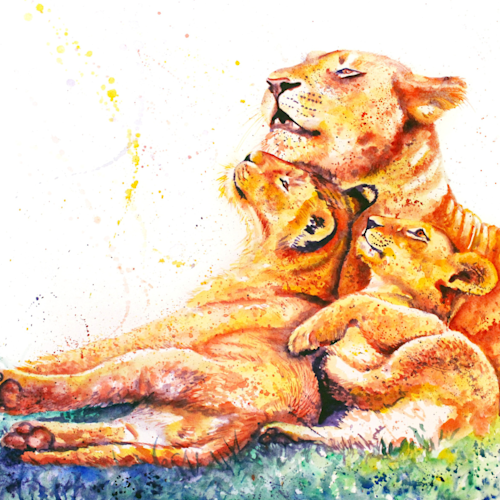 Lioness cubs magnet wncb0a