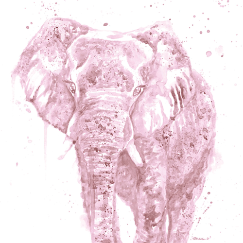 Pink elephant throw pillow faoeb4