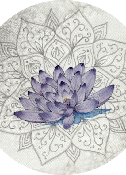 Floating lotus round sticker xprnt ce6xfv