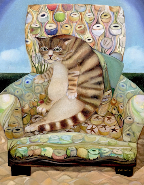 Cat in a chair   print xjqy5v
