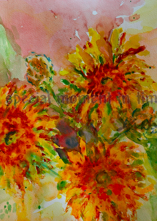 “Sunflower Study Painting for Sale as Fine Art”
