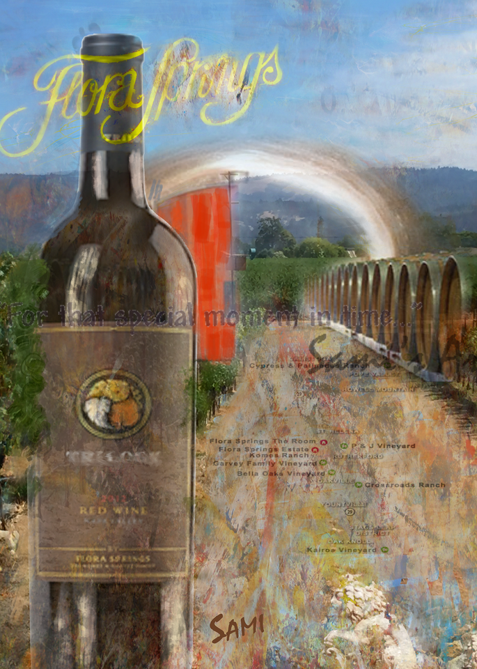 Napa Valley Winery art painting for sale