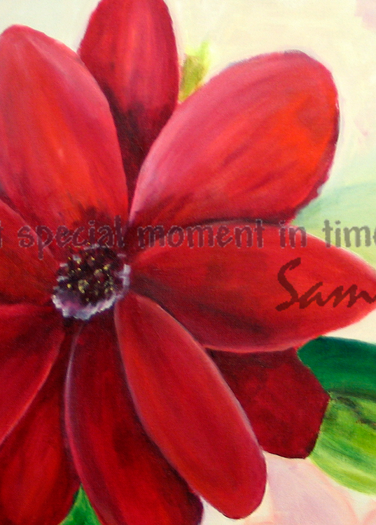 Joy -red flower Art for Sale
