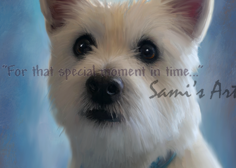 Riggs the Westie Pet Portrait Painting for Sale | Sami's Art Shop