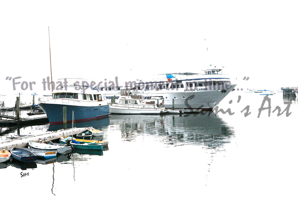 "Rockland Harbor In Fog Art for Sale”