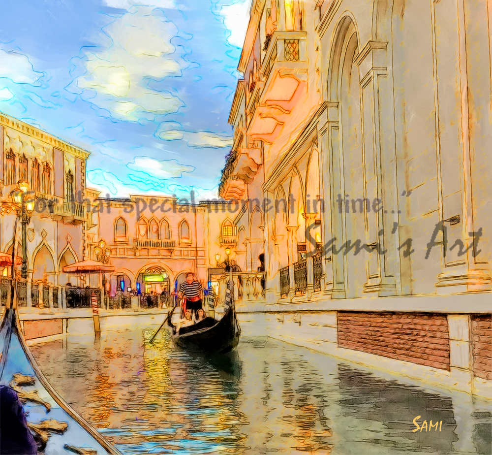 Vegas Venetian - Nevada art painting for sale
