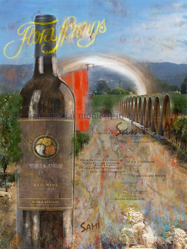 Napa Valley Winery art painting for sale