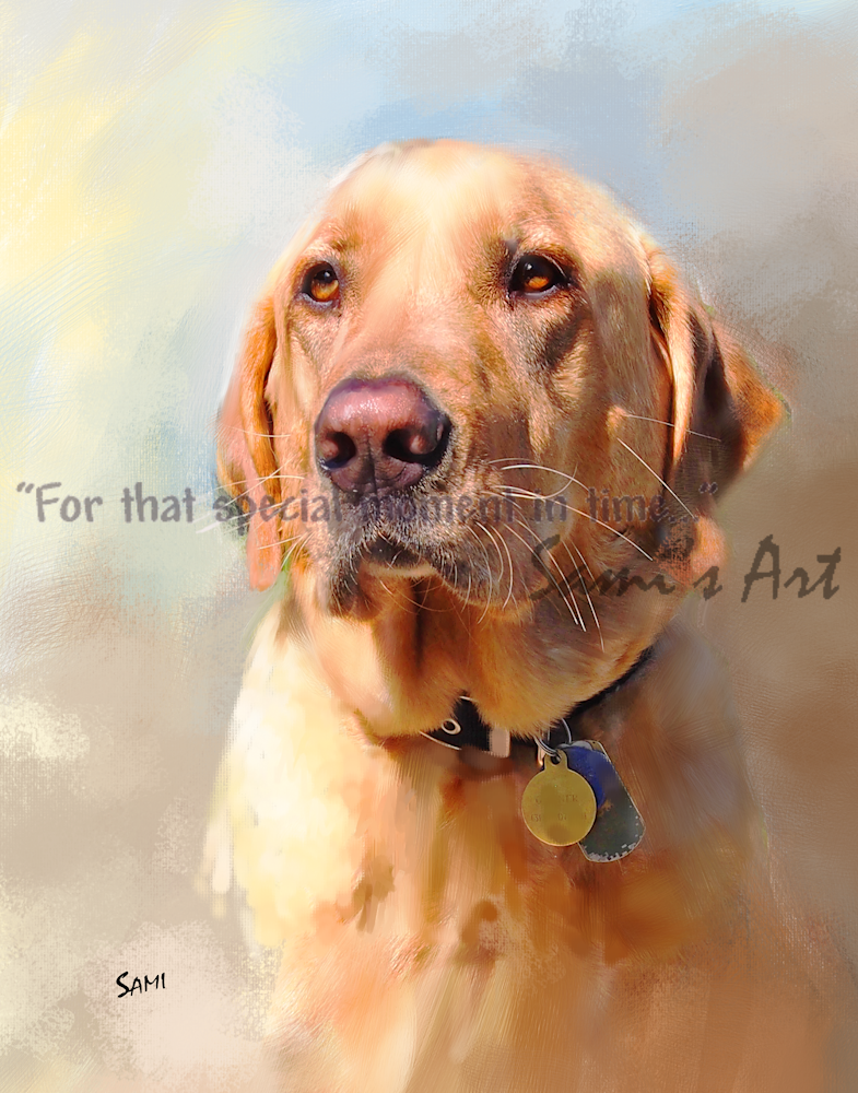 Gunner - A White Lab Art Painting for Sale
