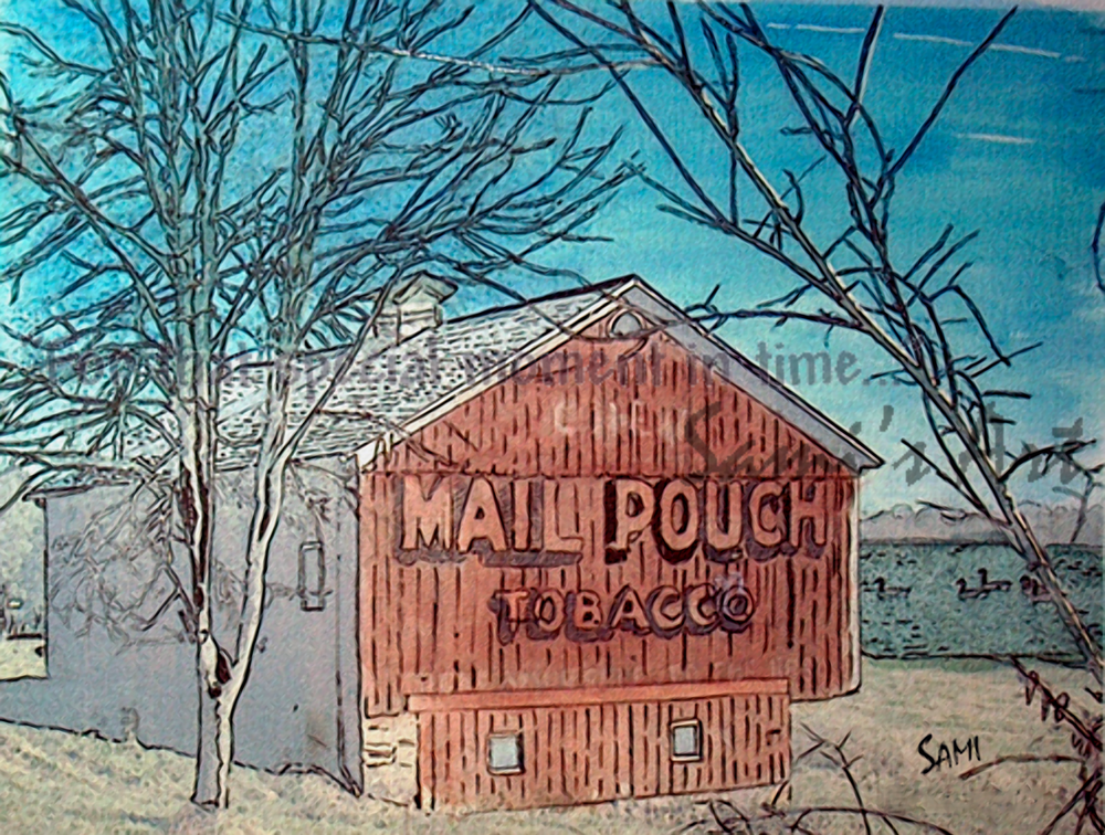 Mail Pouch Barn - Ohio Watercolor Print art for sale