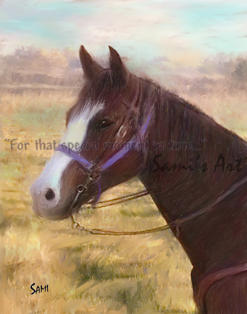 A Horse Portrait - Easy art painting for sale