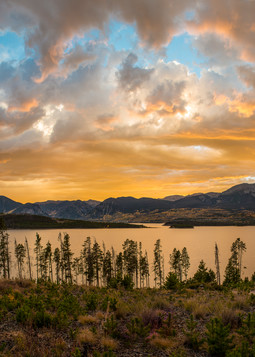 Panoramic Photo Lake Dillon Reservoir Sunset Summit County Colorado