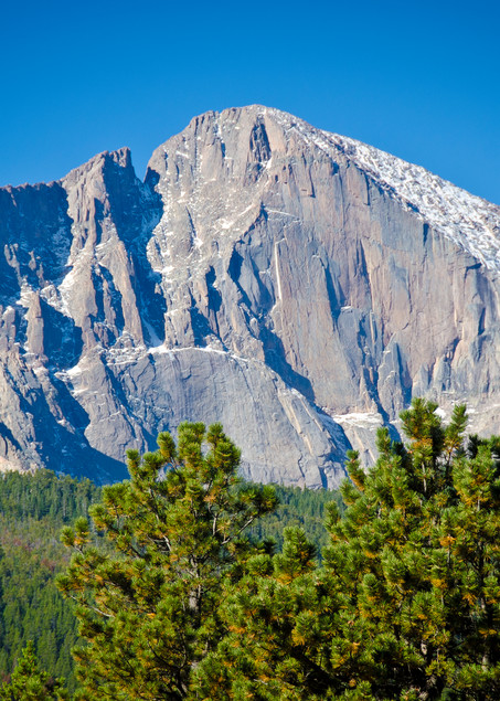 Landscape photo of Longs Peak taken in Allenspark Colorado