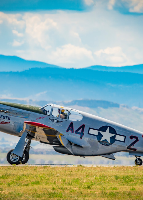 Photograph of Rare Restored Tuskegee Airmen P-51C Mustang at Colorado Airshow