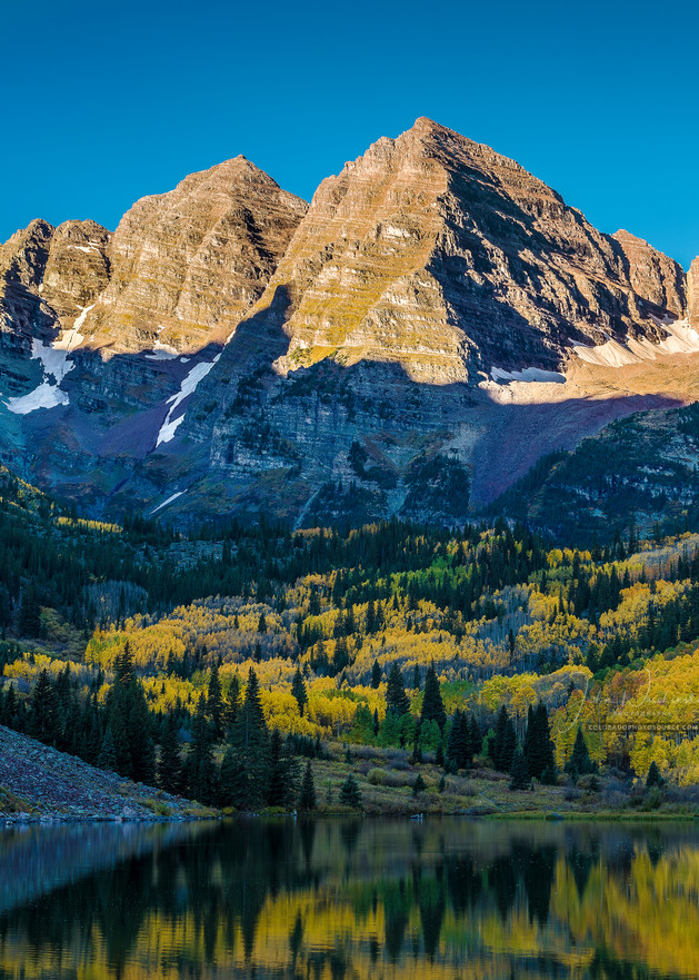 Aspen Colorado Maroon Bells Sunrise Illuminating Majestic Mountain Peaks