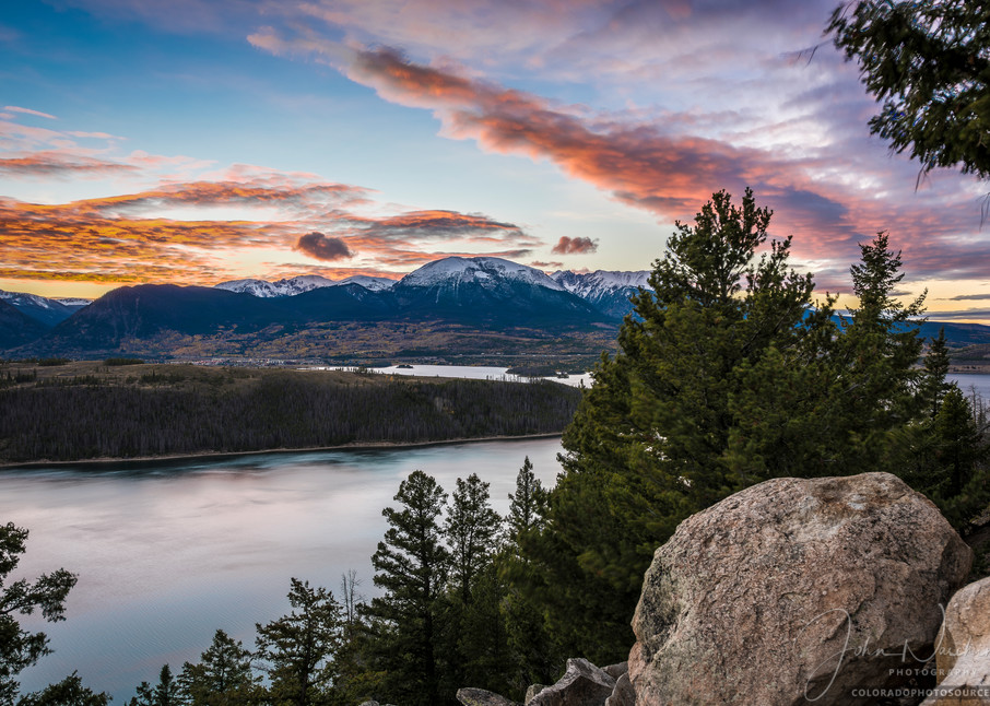 Sunset Photograph of Lake Dillon & Buffalo Mountain Summit County Colorado