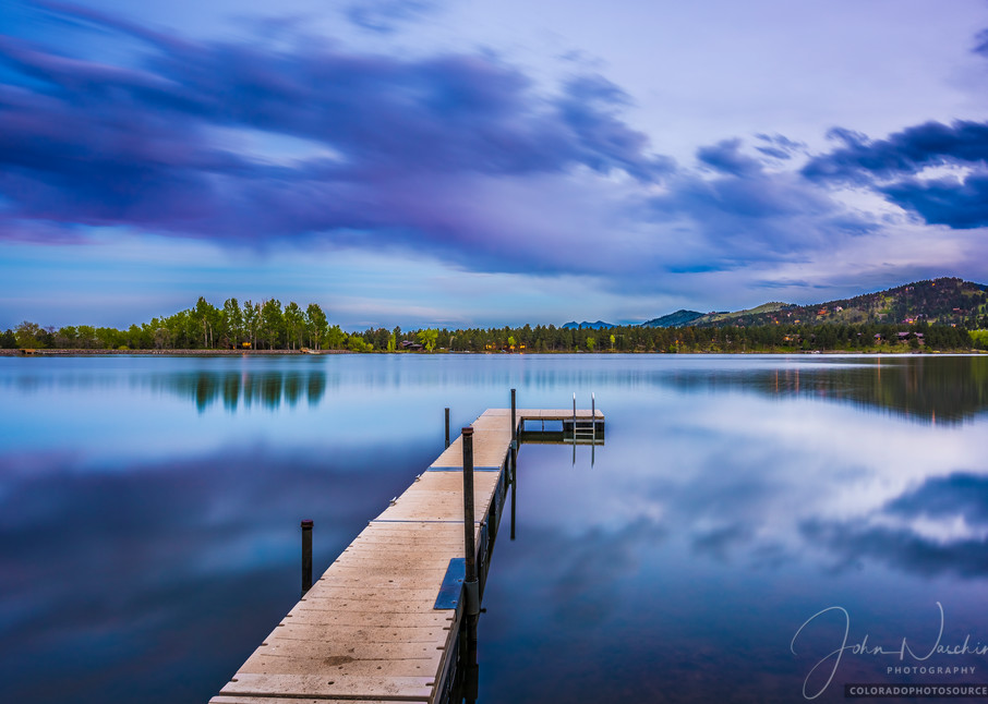 Blue Hour Photography of Lake of The Pines Dock in Boulder Colorado