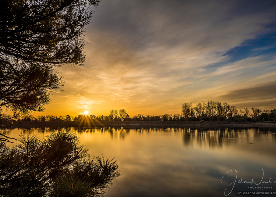 Photography of Stunning Sunrise at Lake of the Pines in Boulder Colorado
